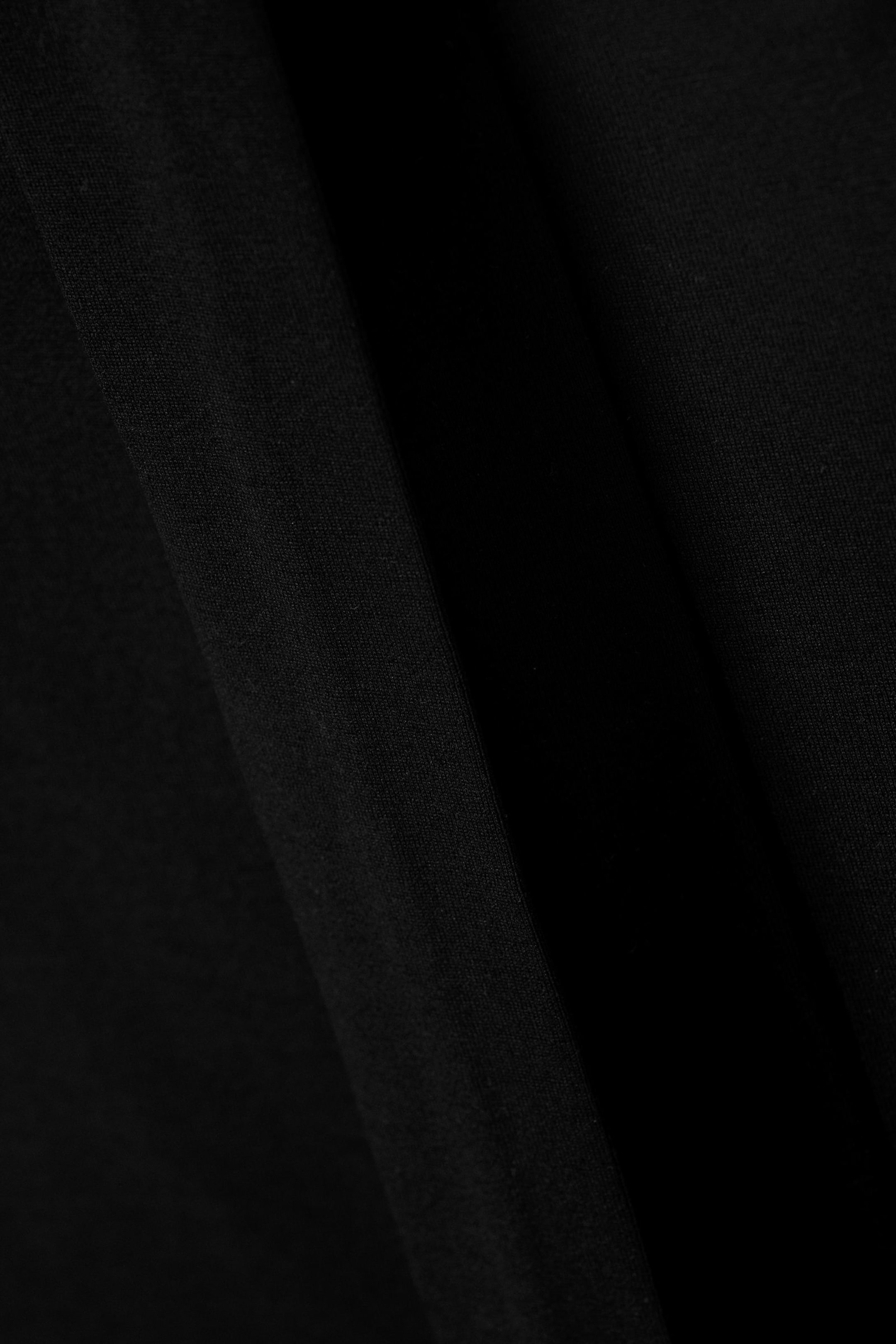 Black - Lyocell One-shoulder Tie Top - 5