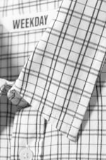 Checked White - Oversized Checked Shirt - 1