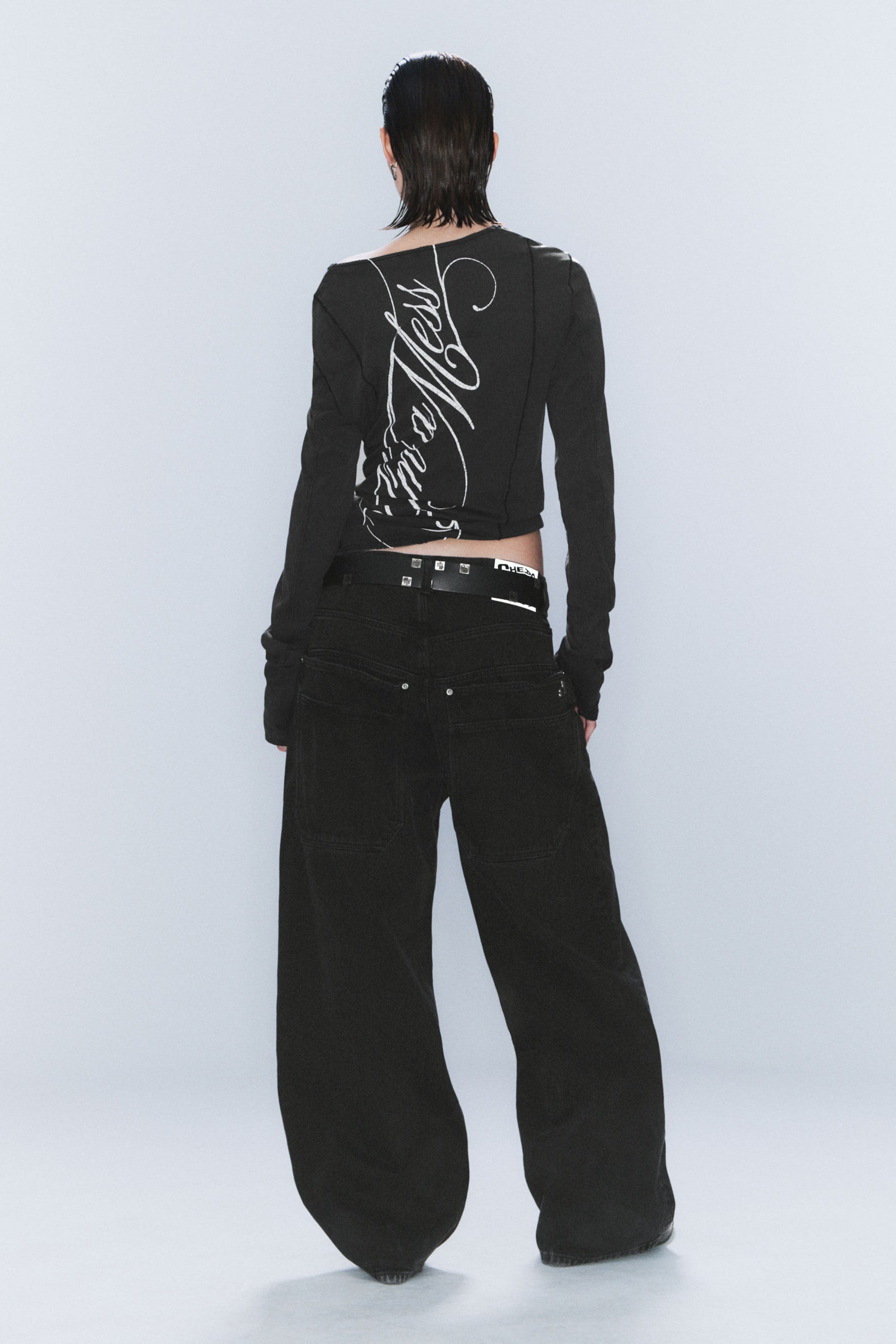 Washed Black - CM x LB Looser Washed Black Unisex Jeans - 3