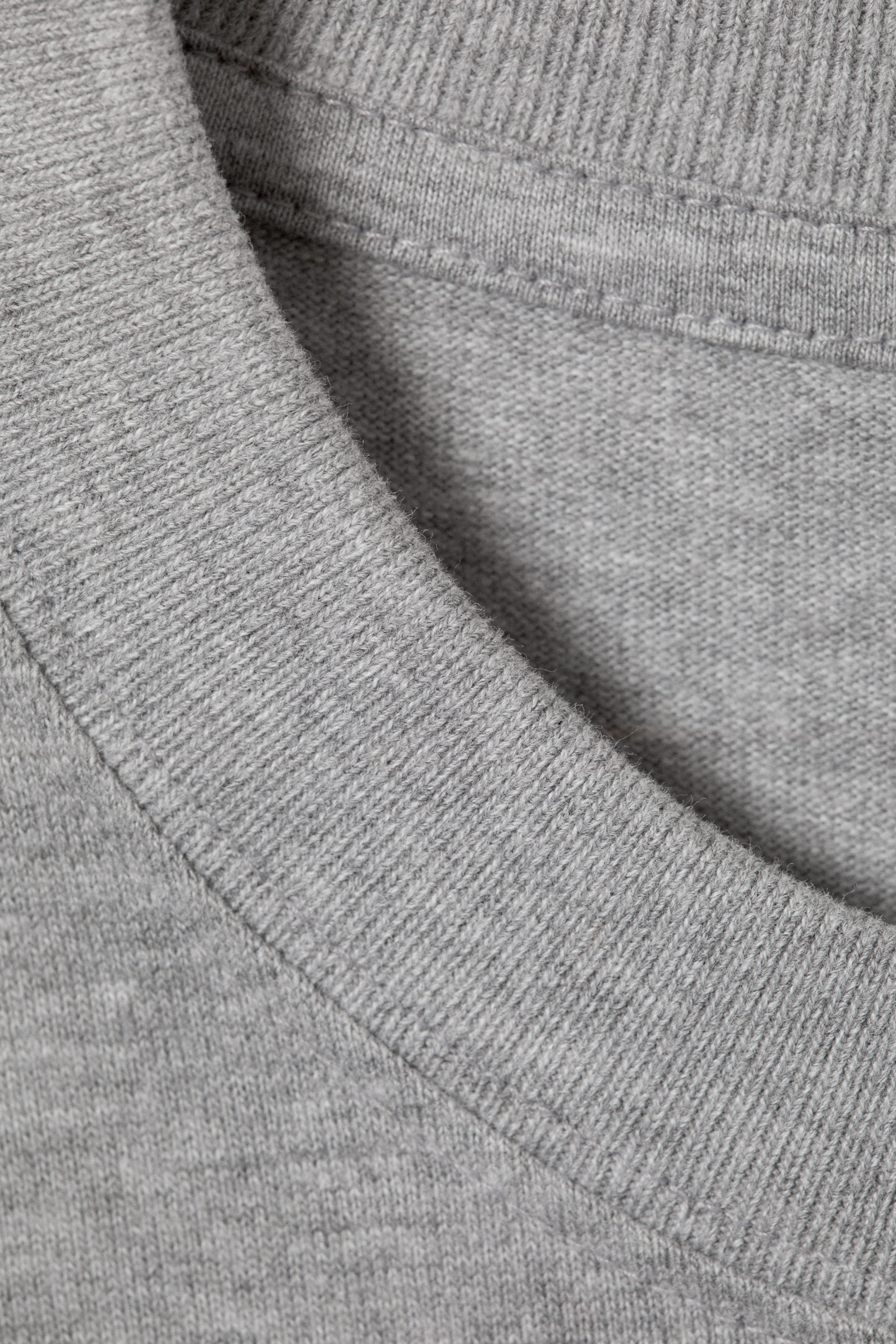 Ljus gråmelerad - Långärmad T-shirt med lös boxig passform - 1