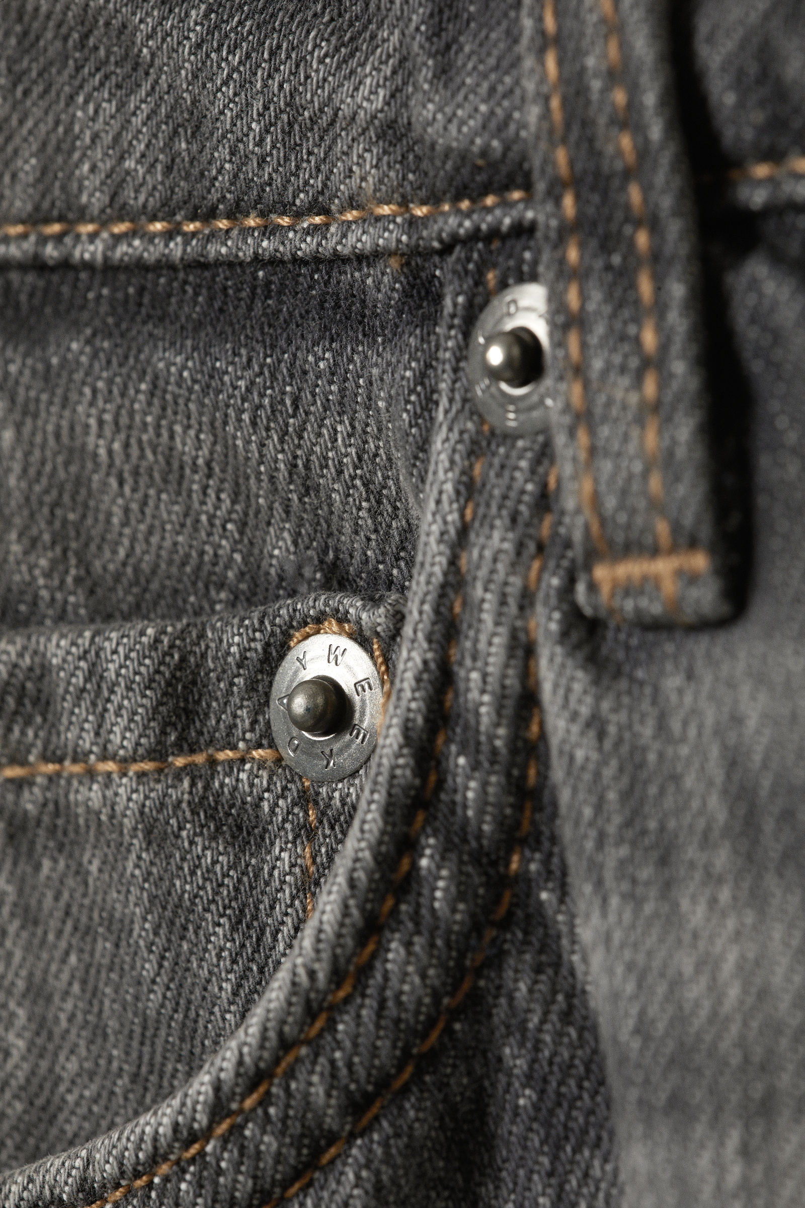 ample low rise loose wide leg jeans - Mine Grey - Dark Grey