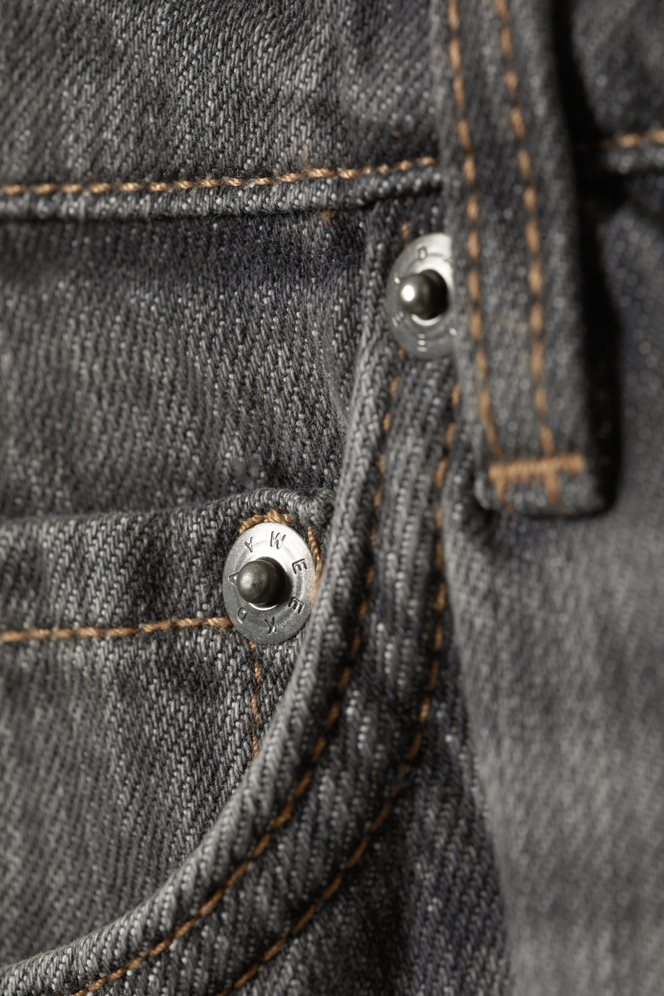 Mine Grey - Dark Grey - Ample Low Rise Loose Wide Leg Jeans - 6