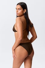 Marron foncé - Bas de bikini brésilien tanga - 2