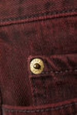 Verwaschenes Dunkelrot - CM x LB Boo Bootleg Washed Red Unisex Jeans - 9