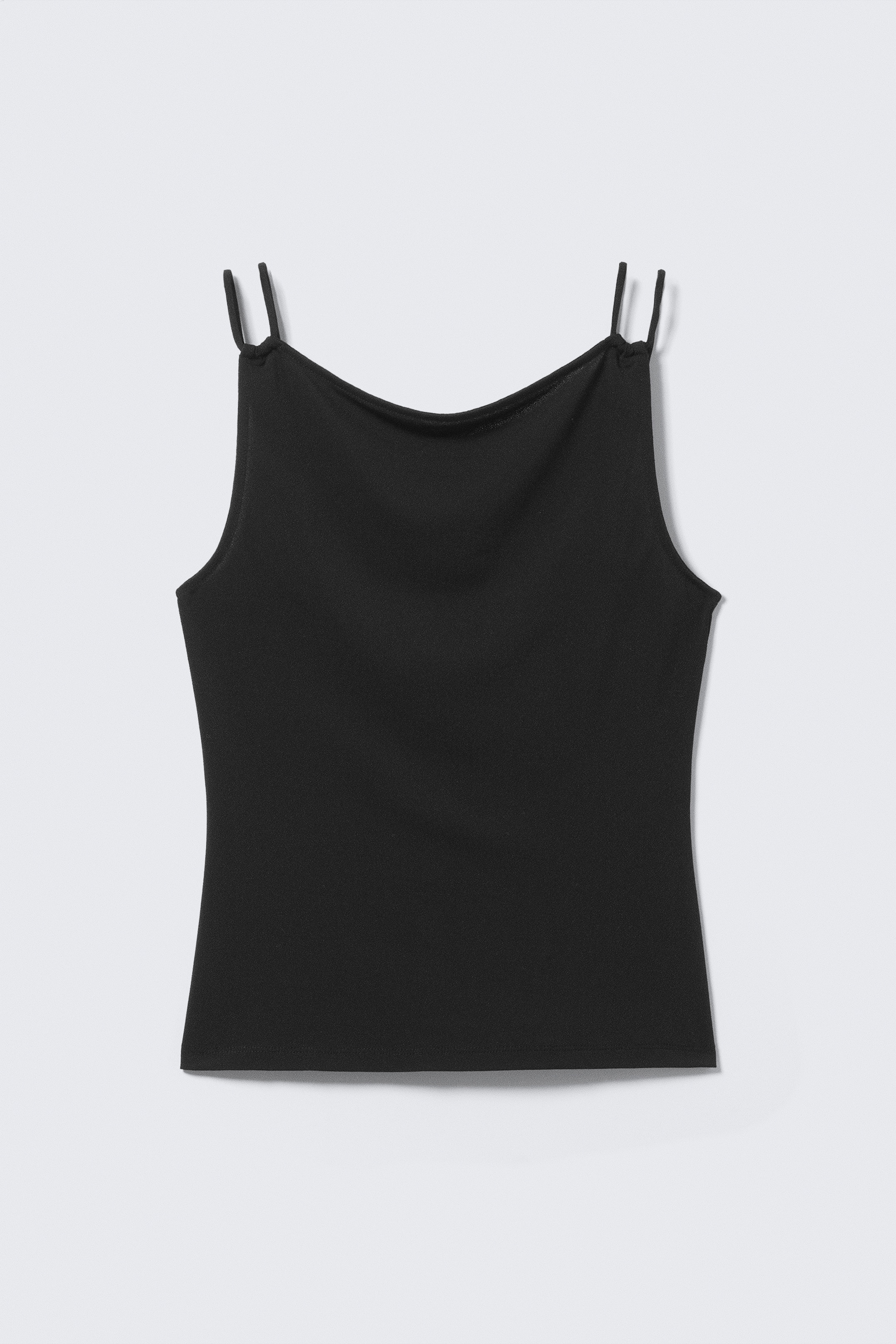 Grösseres Bild ansehen: Jersey-Tanktop mit Riemchen und U-Boot-Ausschnitt - Schwarz - DAMEN | H&M CH 5