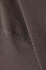 Verwaschenes Dunkelbraun - Oversized T-Shirt aus schwerem Stoff - 1