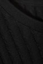 Black - Jacquard Knitted Tank Top - 1