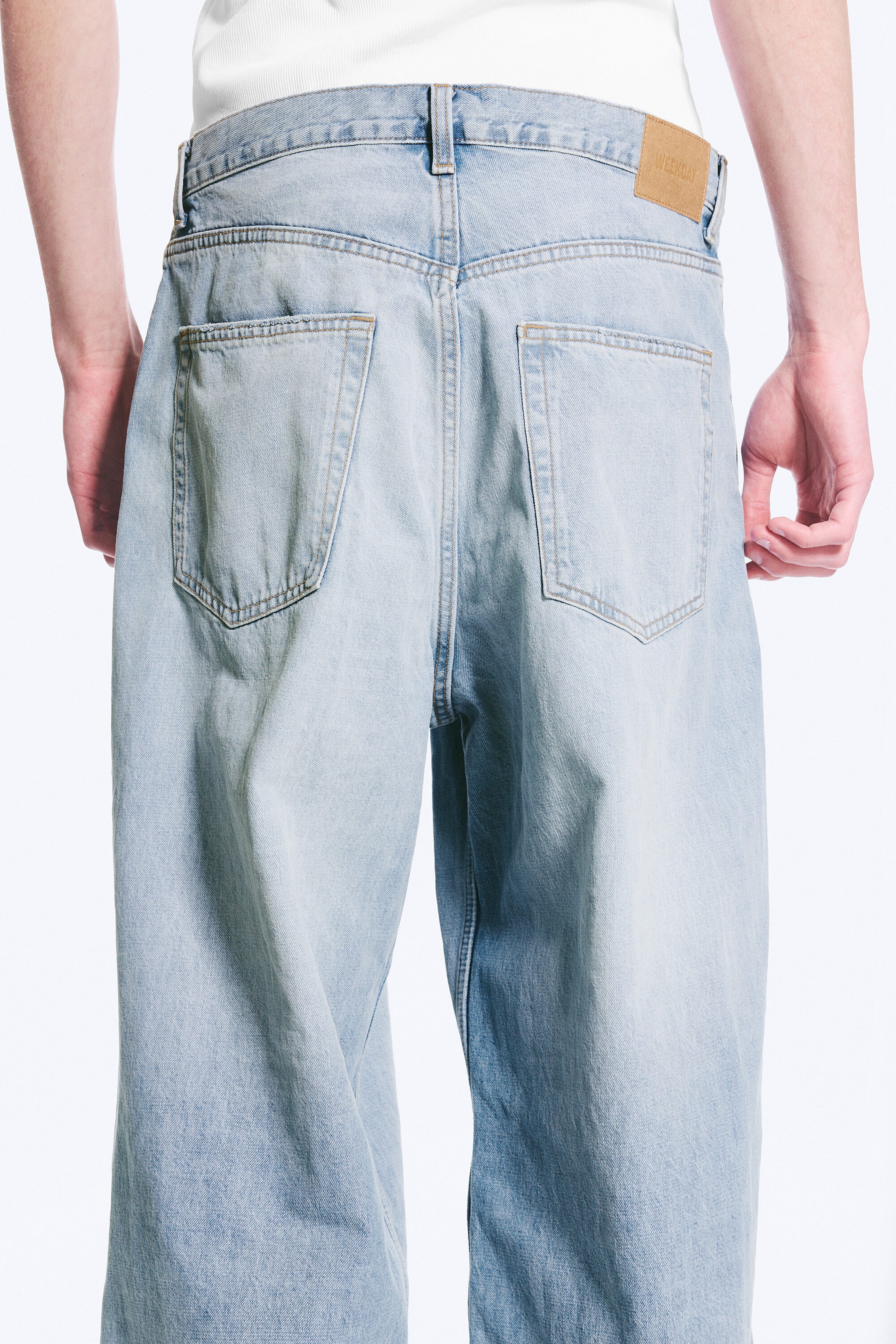 Kimberley Blue - Hellblau - Astro Mid Waist Loose Baggy Unisex Jeans - 3