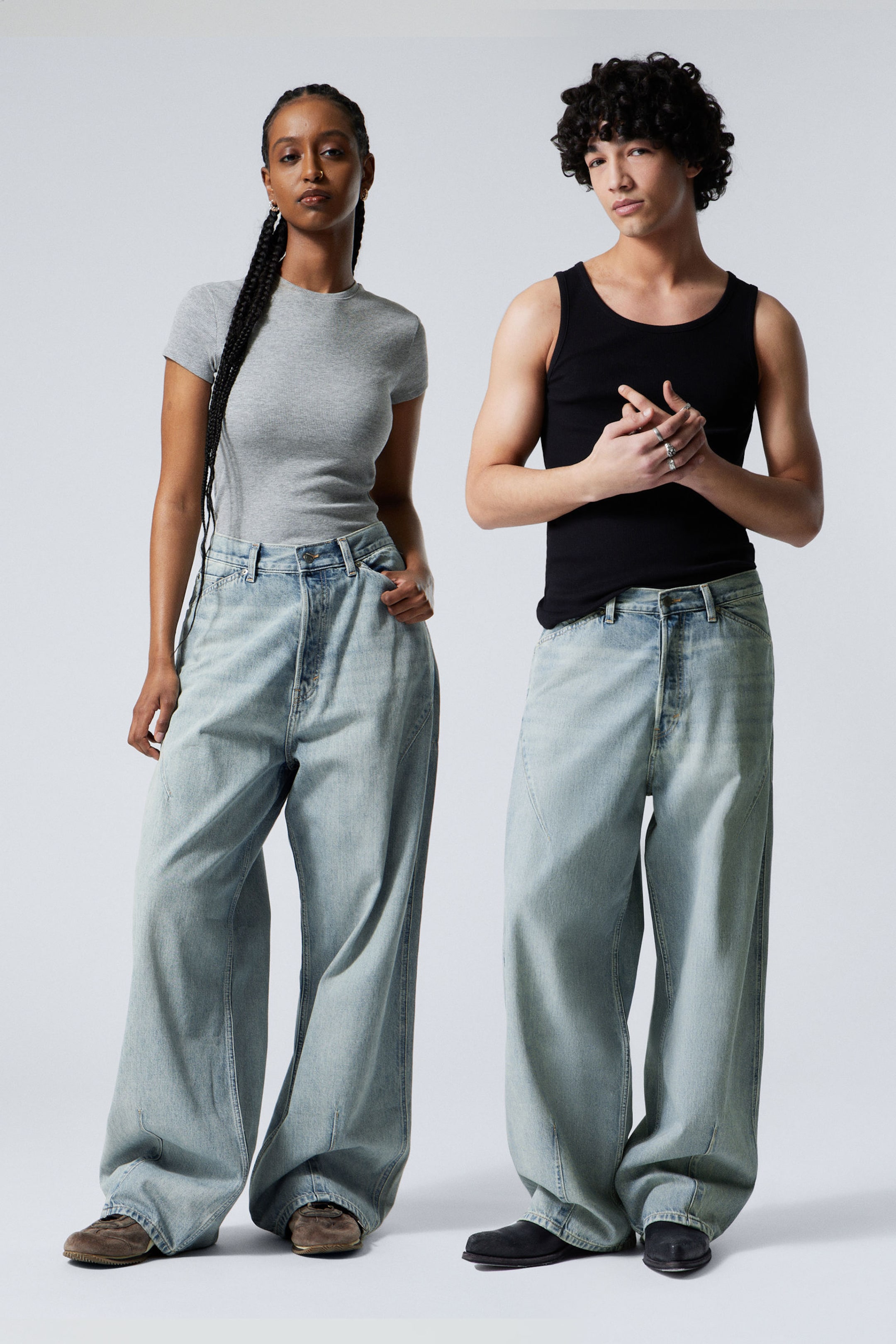 #8898AC - Astro Loose Baggy Shape Jeans - 1