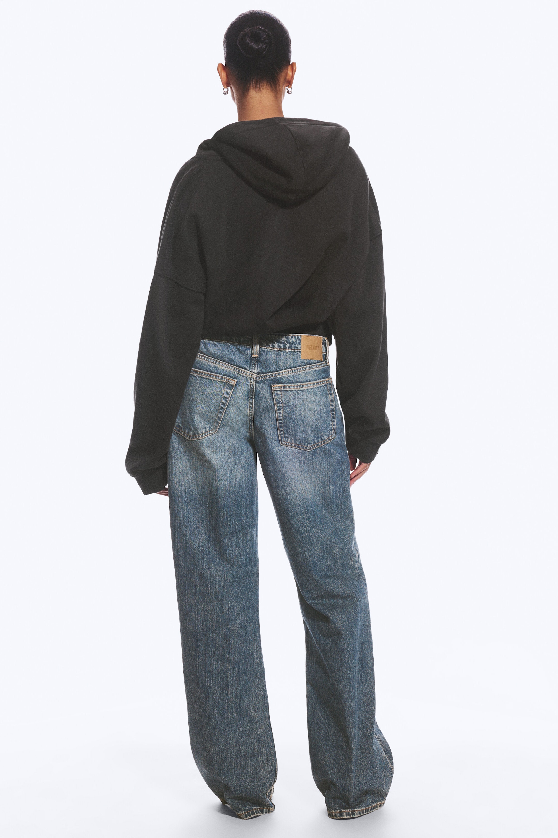 Redondo Blue - Medium Blue - Ample Low Rise Loose Wide Jeans - 6