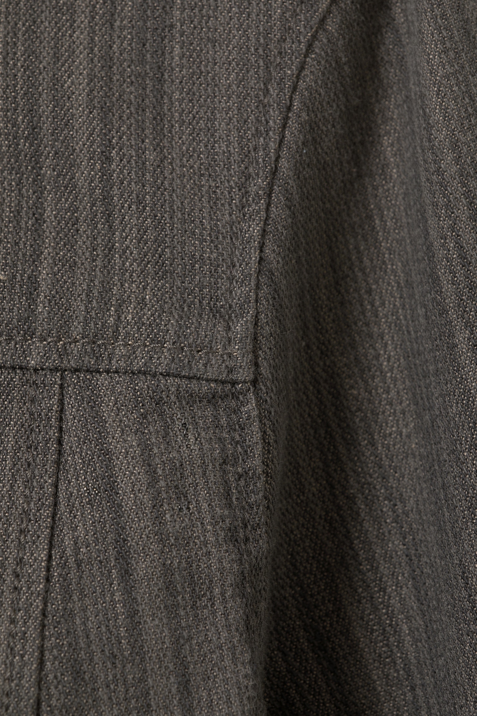 Slim Structured Cotton Zip Jacket - Dark Grey - 5