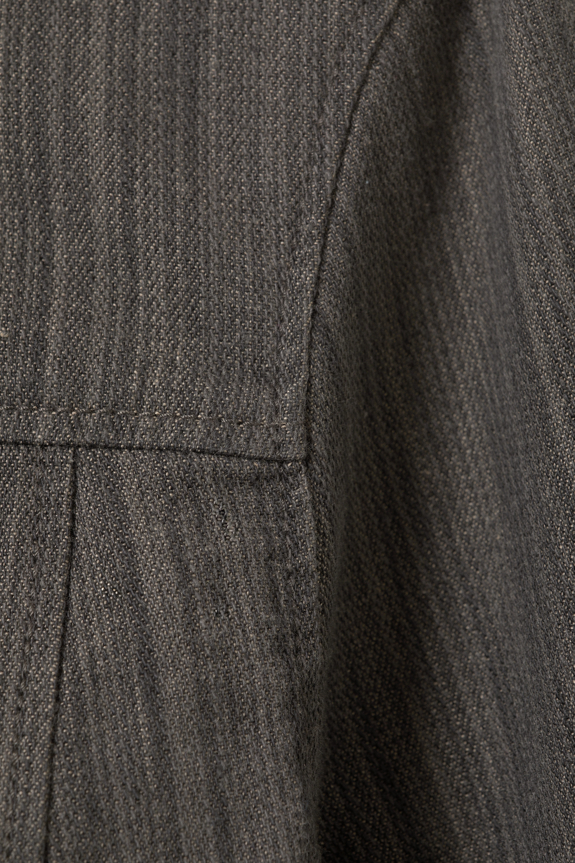 Dark Grey - Smalt strukturerad bomullsjacka med dragkedja - 2