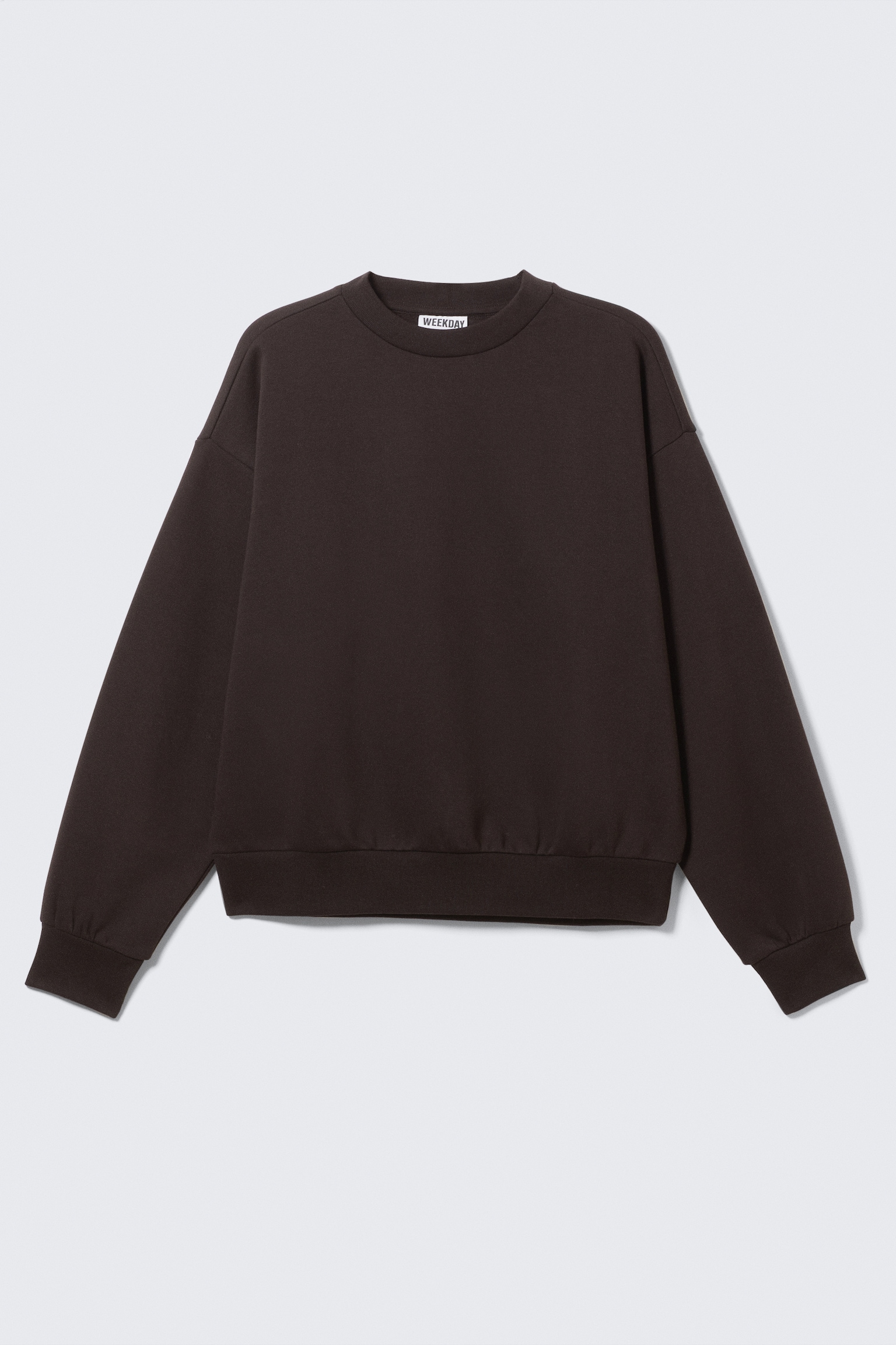 Sweater - Loose Fit - Donkerbruin/Grijs gemêleerd/Zwart