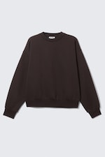 Dark Brown - Loose Fit Sweatshirt - 0