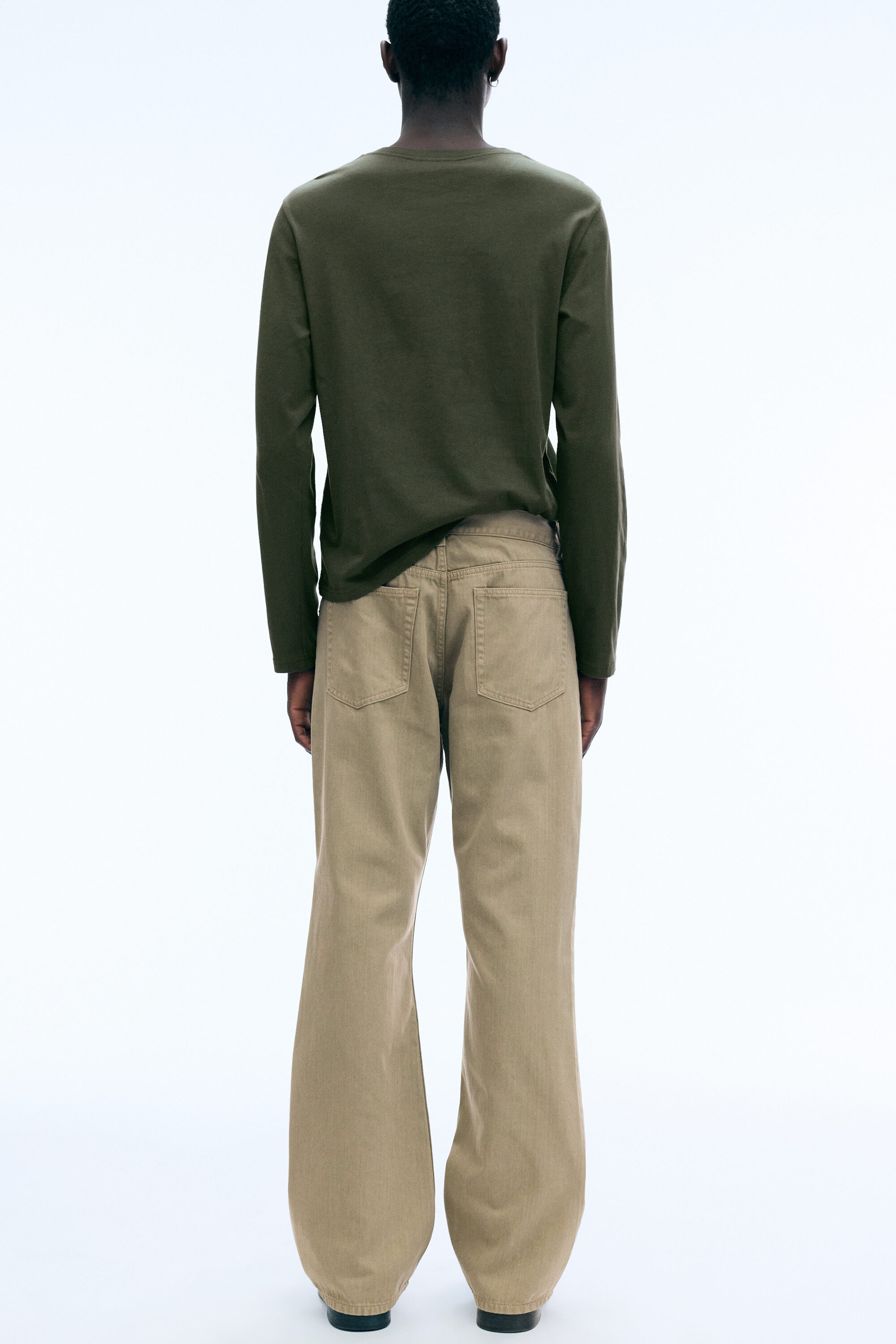 Beige - Pantalon Mercury bootcut 5 poches - 3