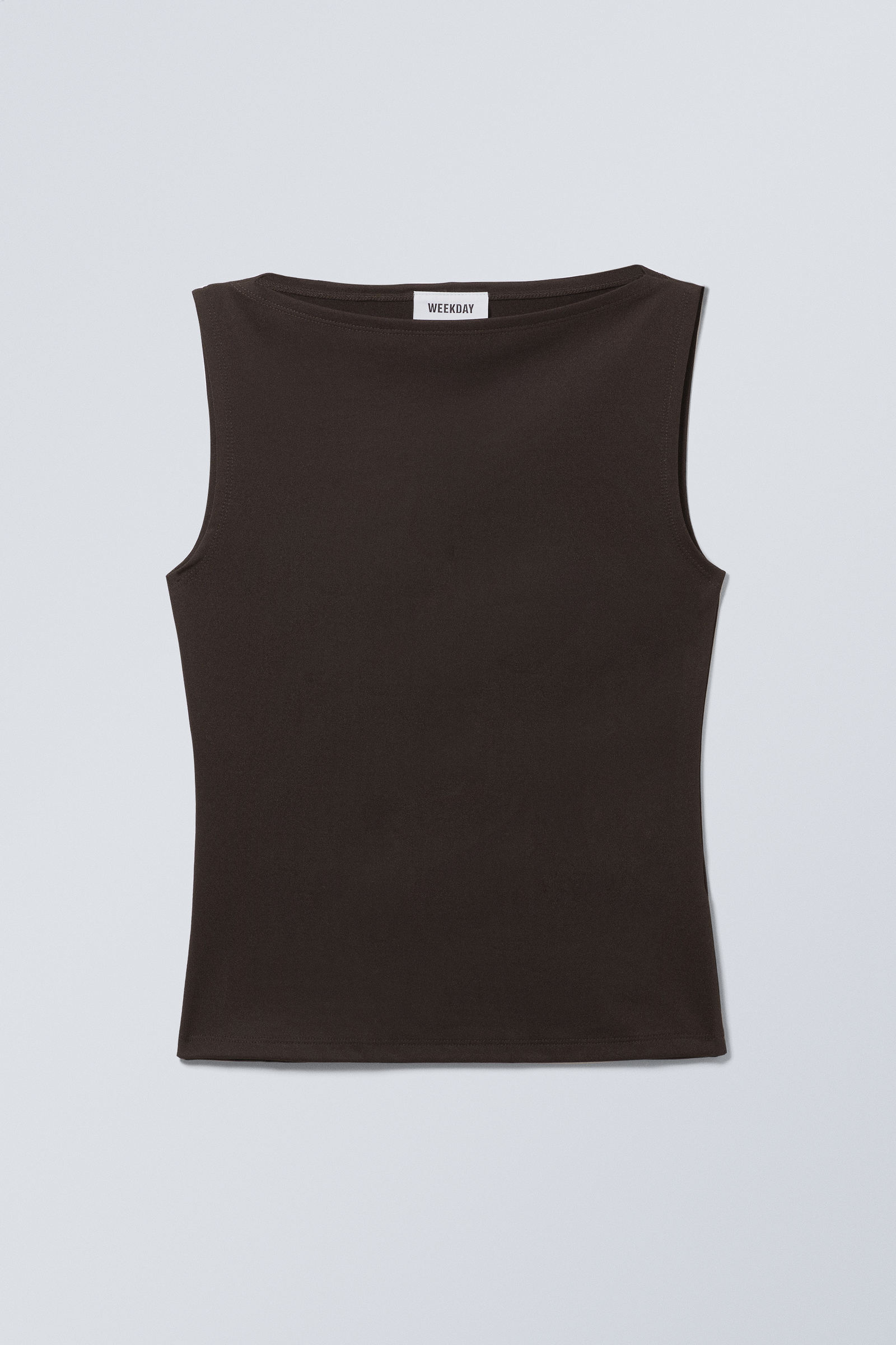 【あほい】Boatneck sleeveless top 2枚 annie sleeveless boat-neck top - Dark Brown | Weekday WW