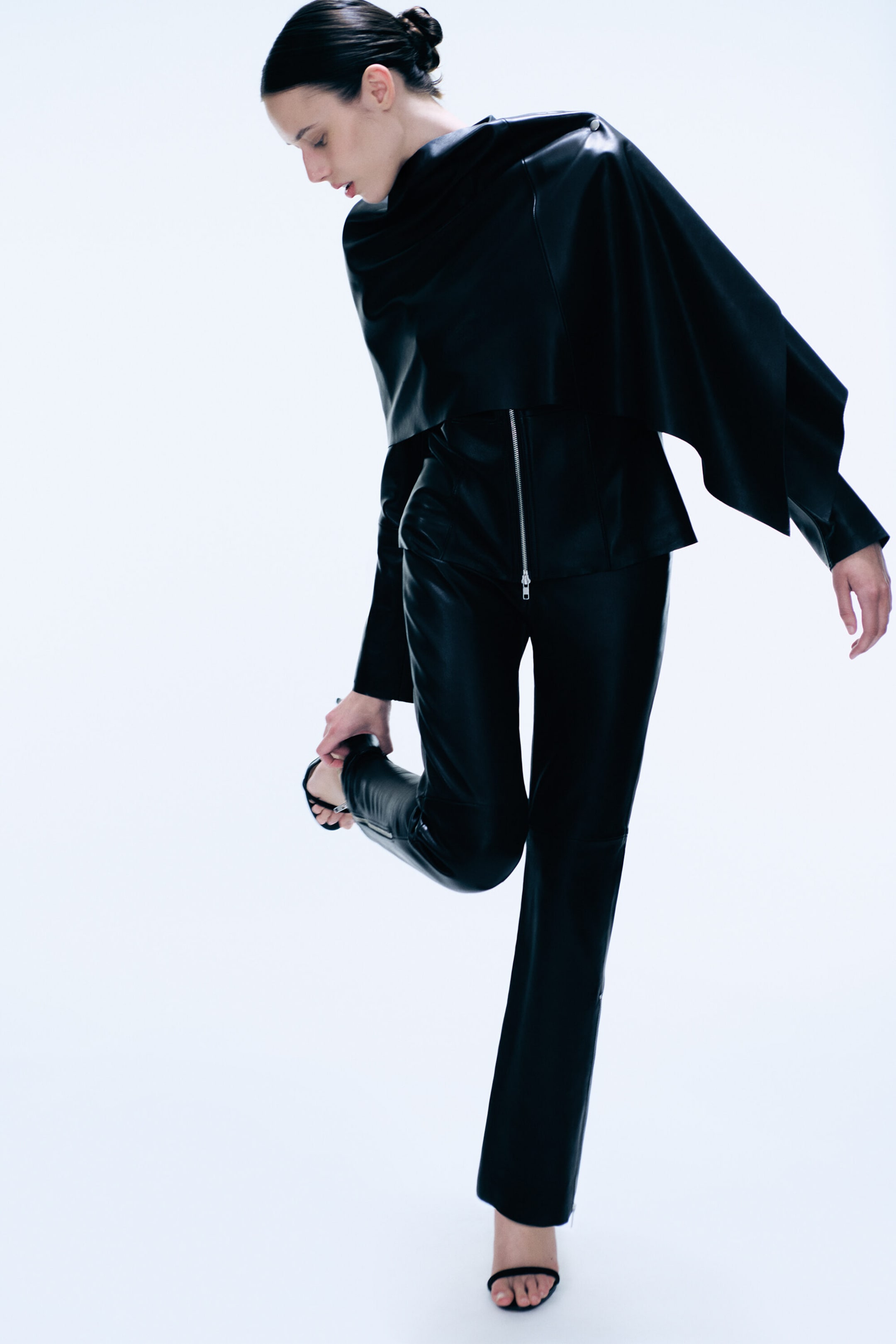 Black - Leather Jacket Wrap Combo - 1