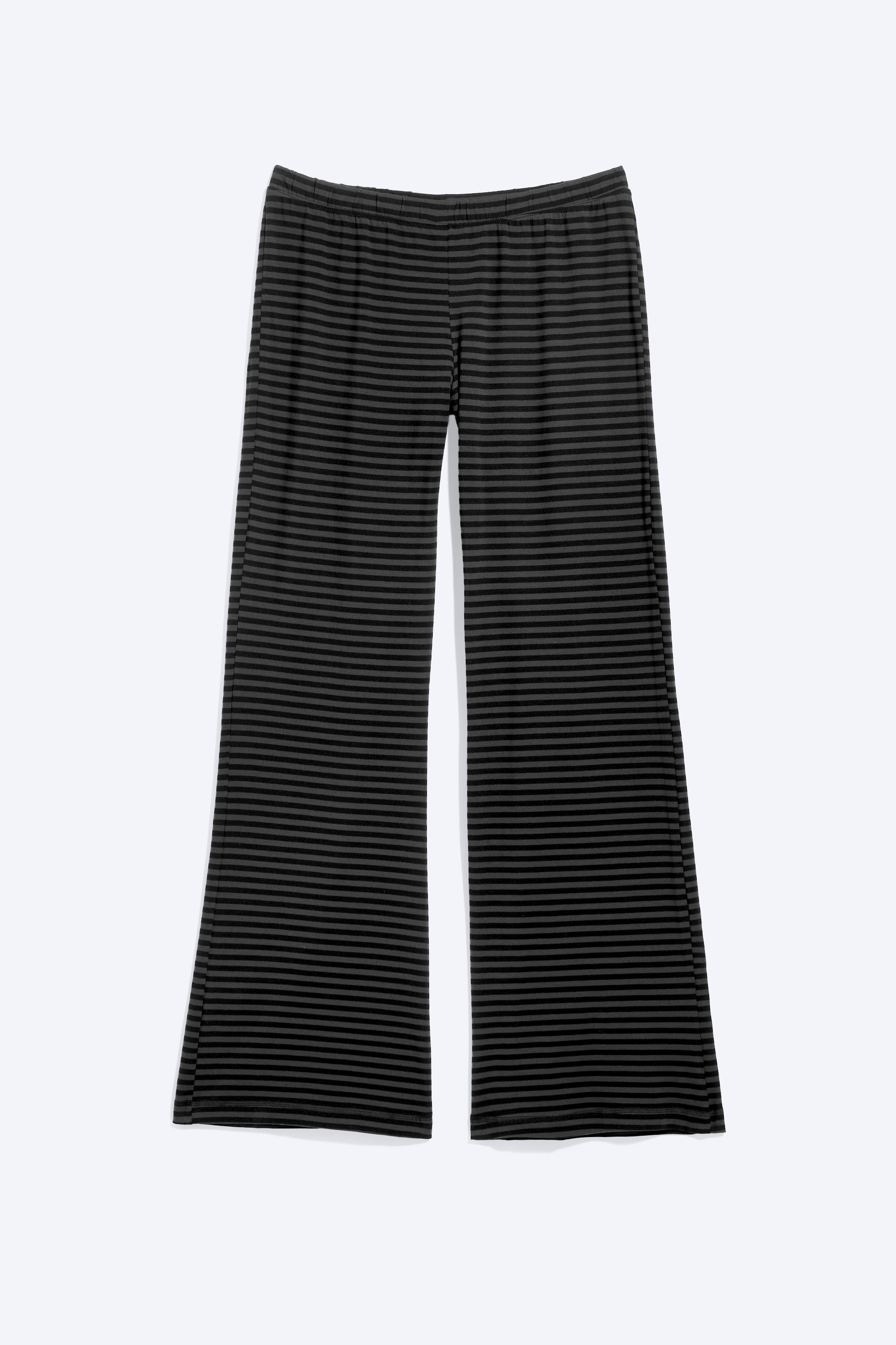 Pantalones Soft Low Rise Bootcut - Negro - Gris oscuro a rayas/Negro