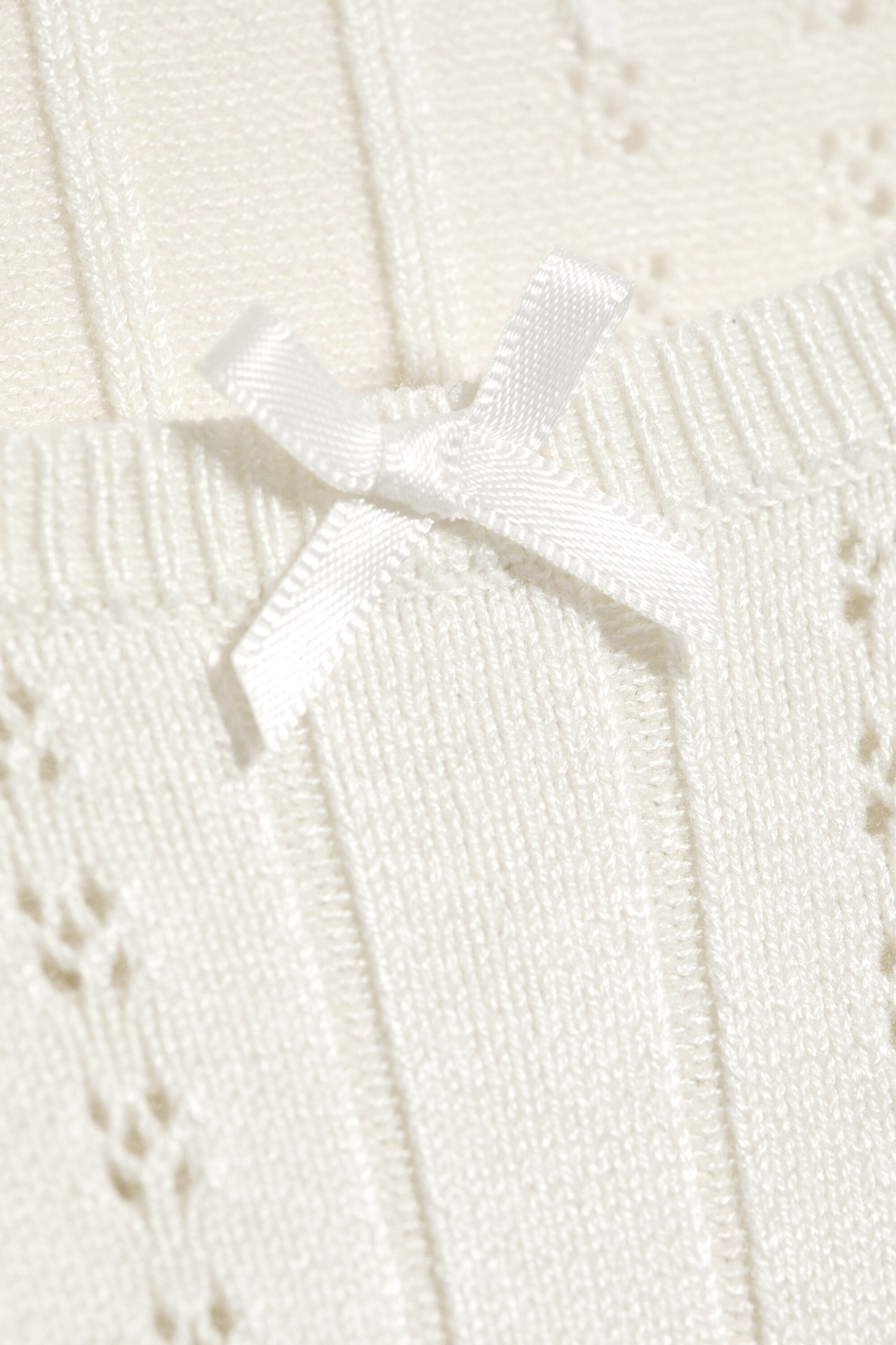 White - Slim Fit Knitted Sweater - 4