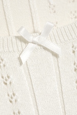 White - Slim Fit Knitted Sweater - 4