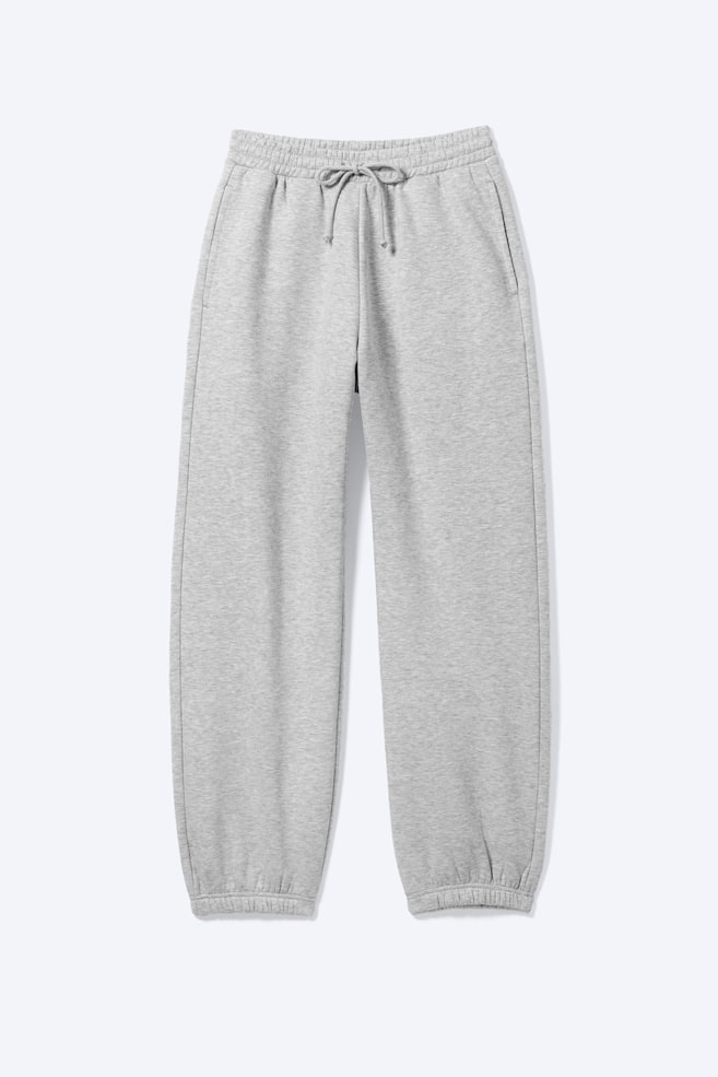 Pantalones de chándal clásicos - Gris claro empolvado jaspeado/Negro - 1