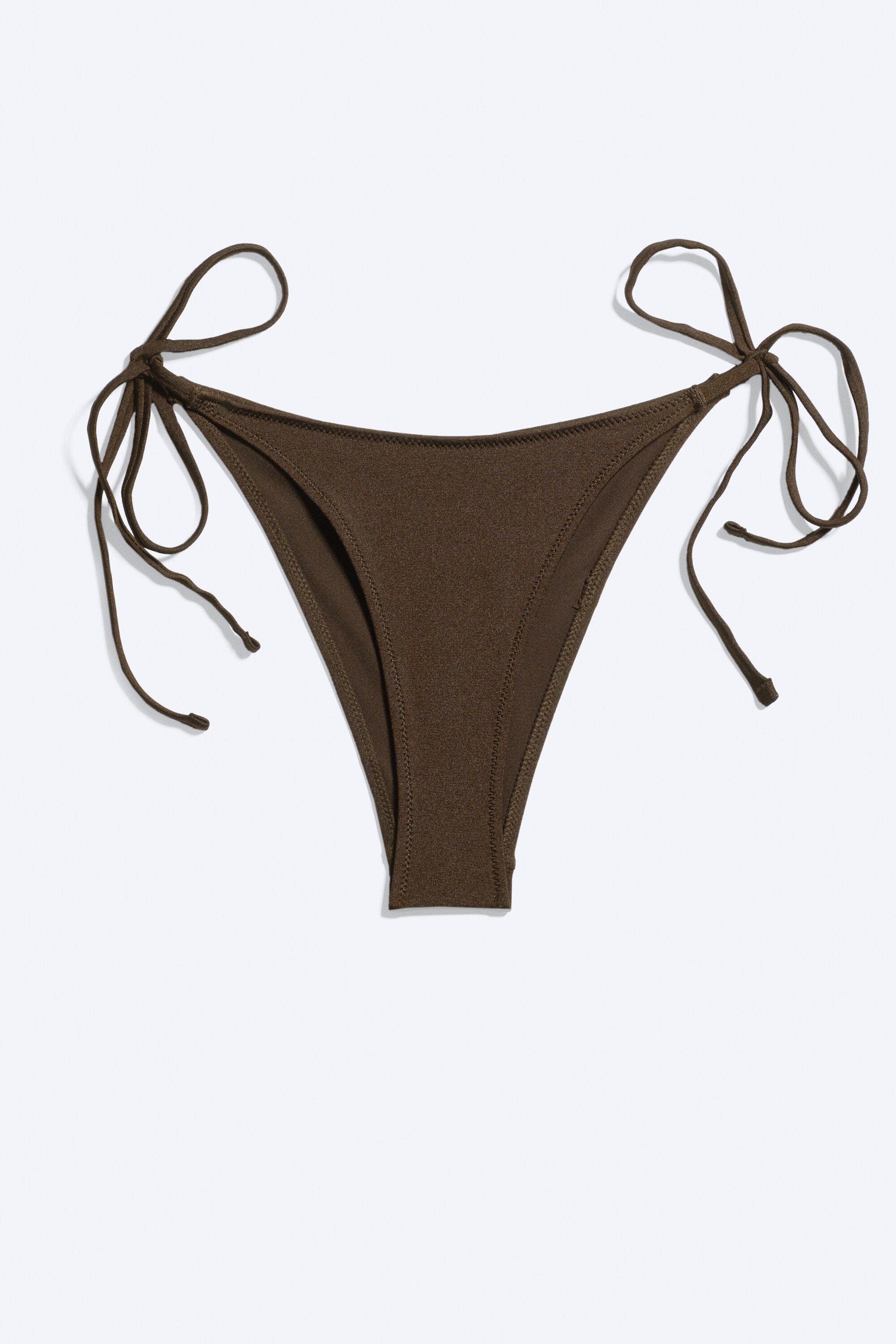 Dark Brown - Mid Rise Brazilian Tie Bikini Bottoms