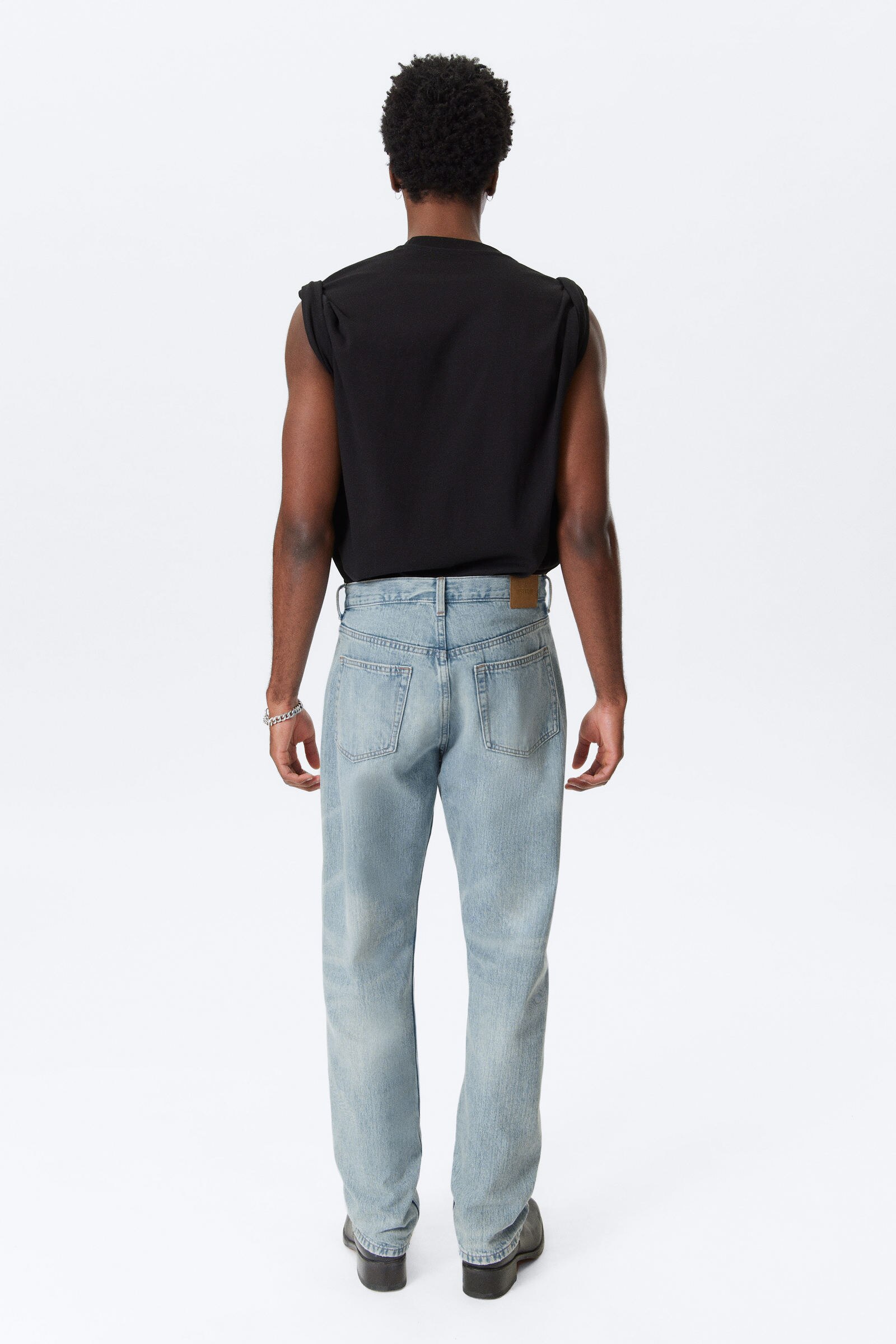 space relaxed straight leg jeans - Aeon Blue - Light Blue
