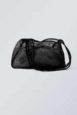 Black - Net Shoulder Bag - 0