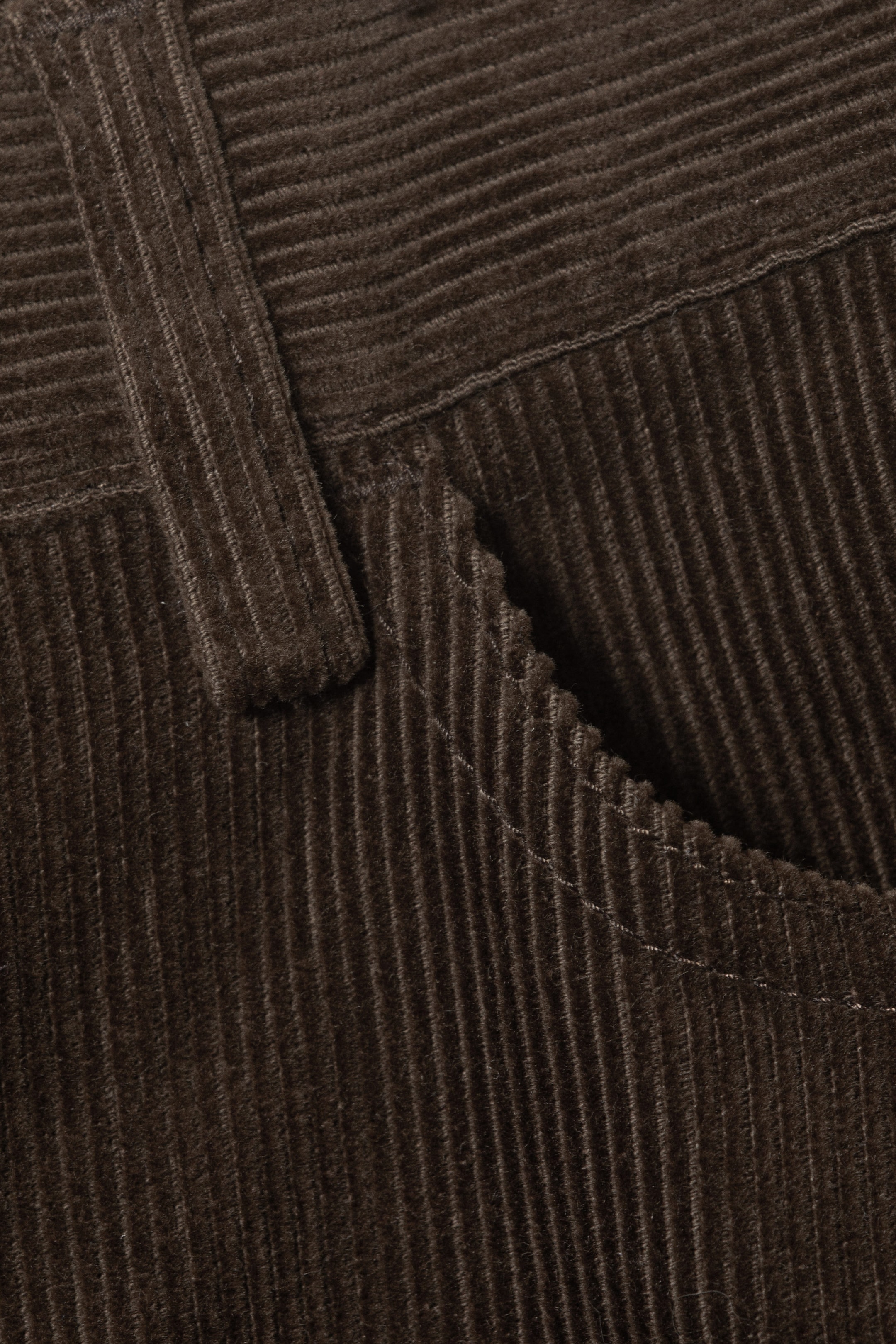 Brown - Relaxed Fit Low Rise Corduroy Trousers - 5