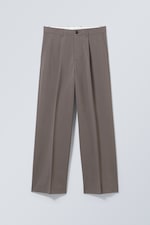 Taupe foncé - Pantalon tailleur oversize Uno - 0