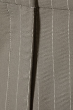 Dusty Grey Stripe - Low Rise Straight Leg Suiting Trousers - 1
