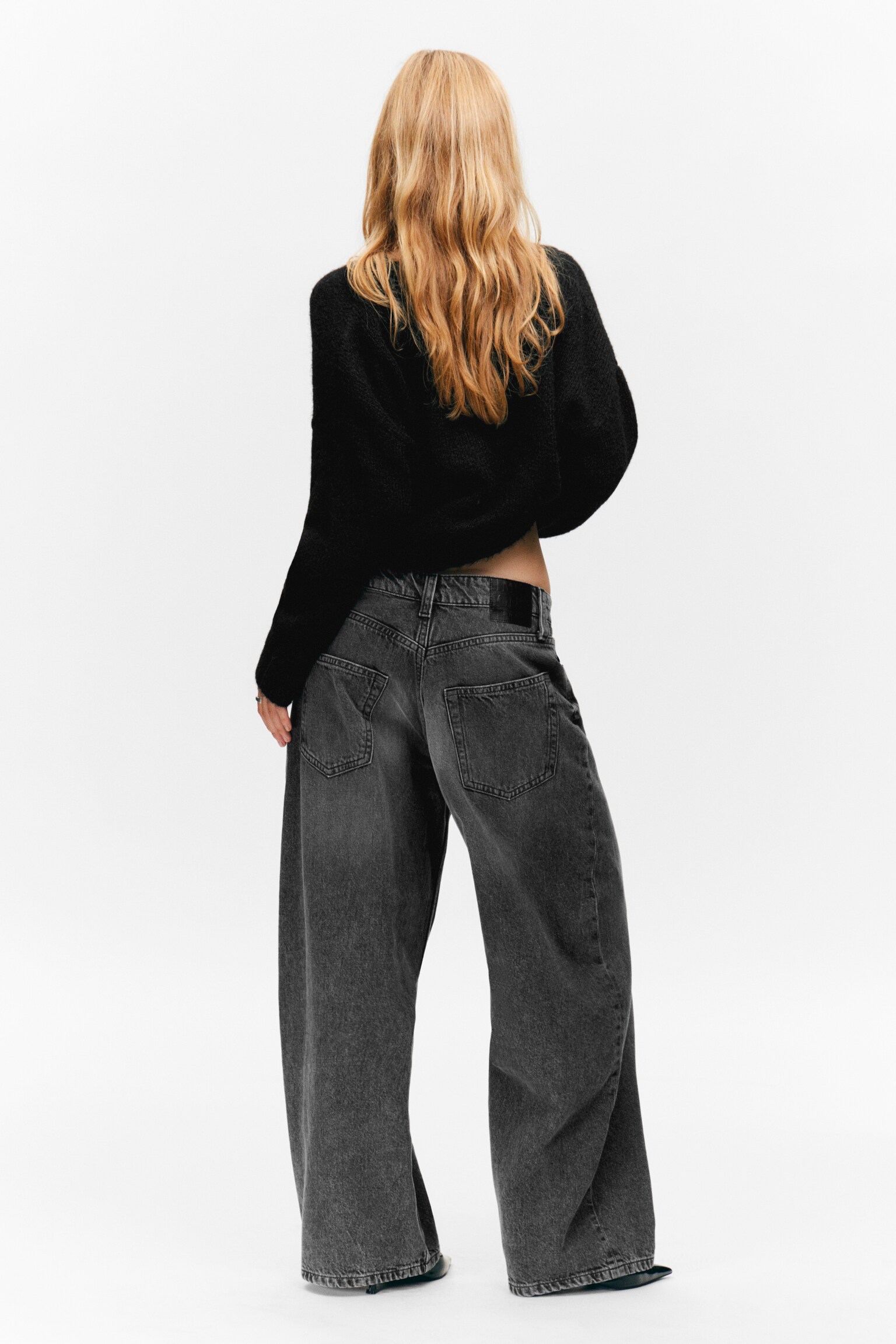 Peggy Low Rise Loose Baggy Leg Jeans - Haunted Black - Black/Aegean tie dye/Chaos Blue - Light Blue - 6