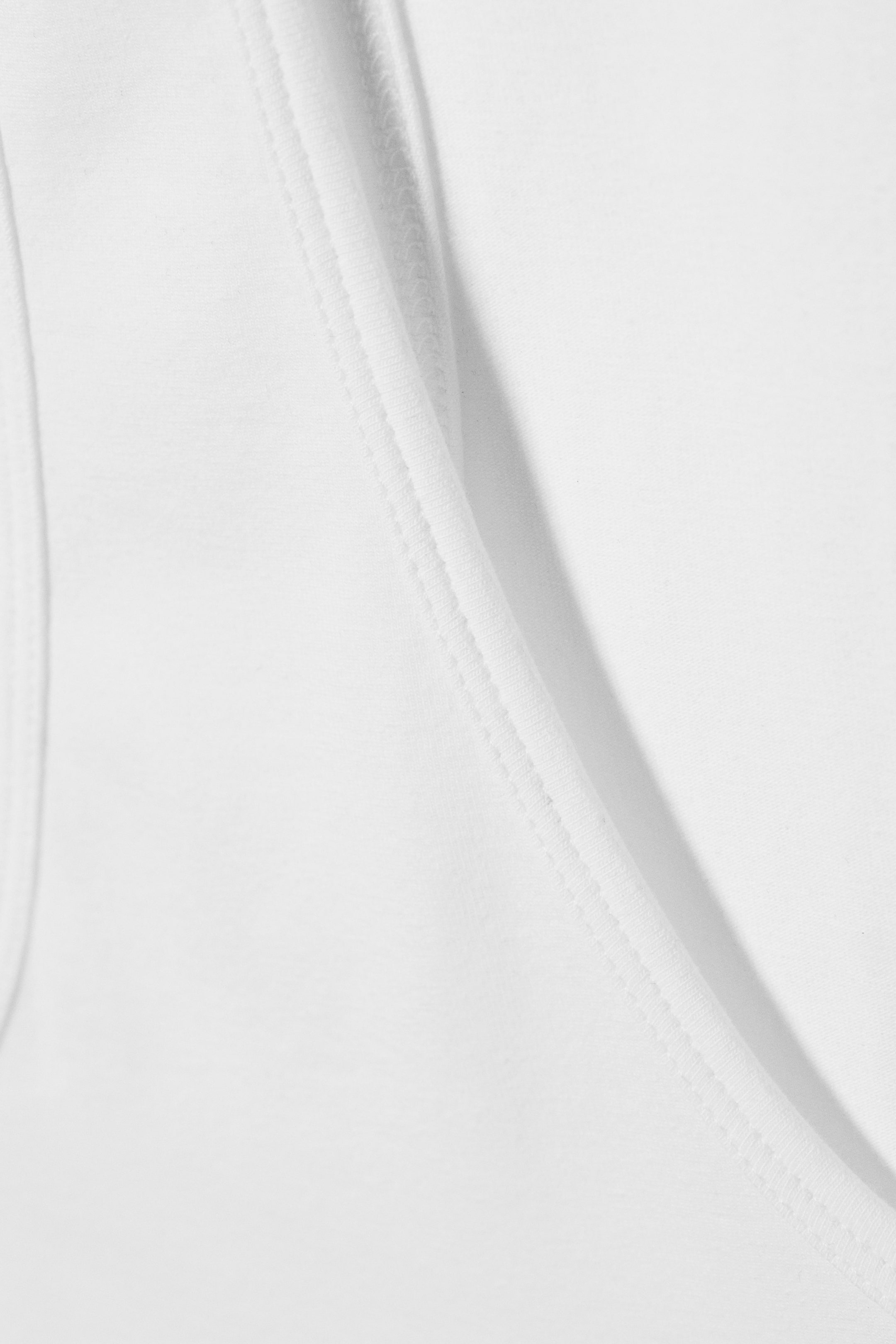 White - Deep U-Neck Tank Top - 1