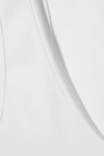 White - Deep U-Neck Tank Top - 1