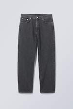 Zwart - Galaxy Mid Rise Loose Straight Jeans - 0