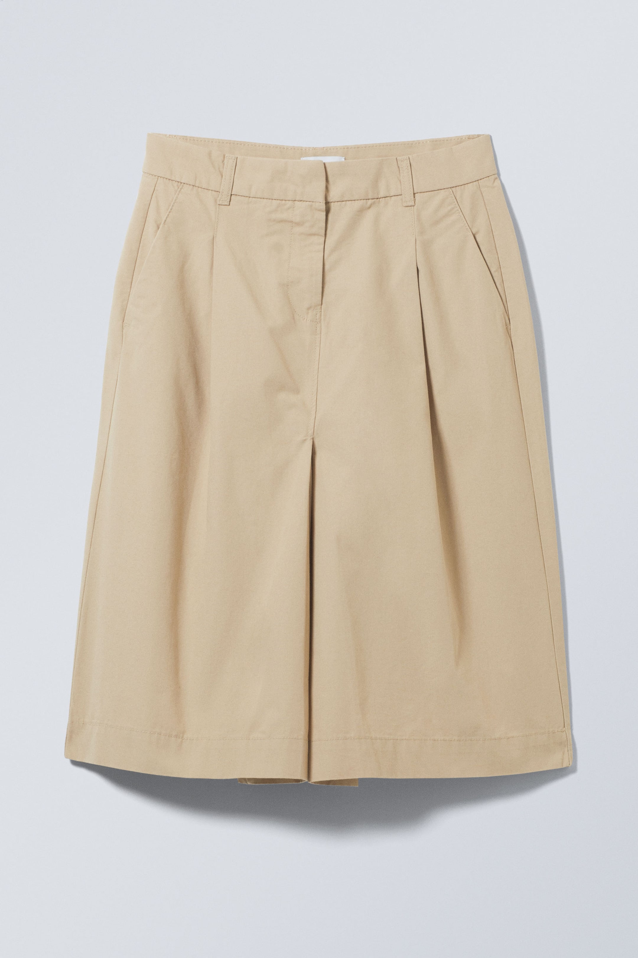 Dusty Beige - Chino Midi Lenght Skirt - 1