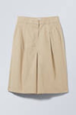 Dusty Beige - Chino Midi Lenght Skirt - 0