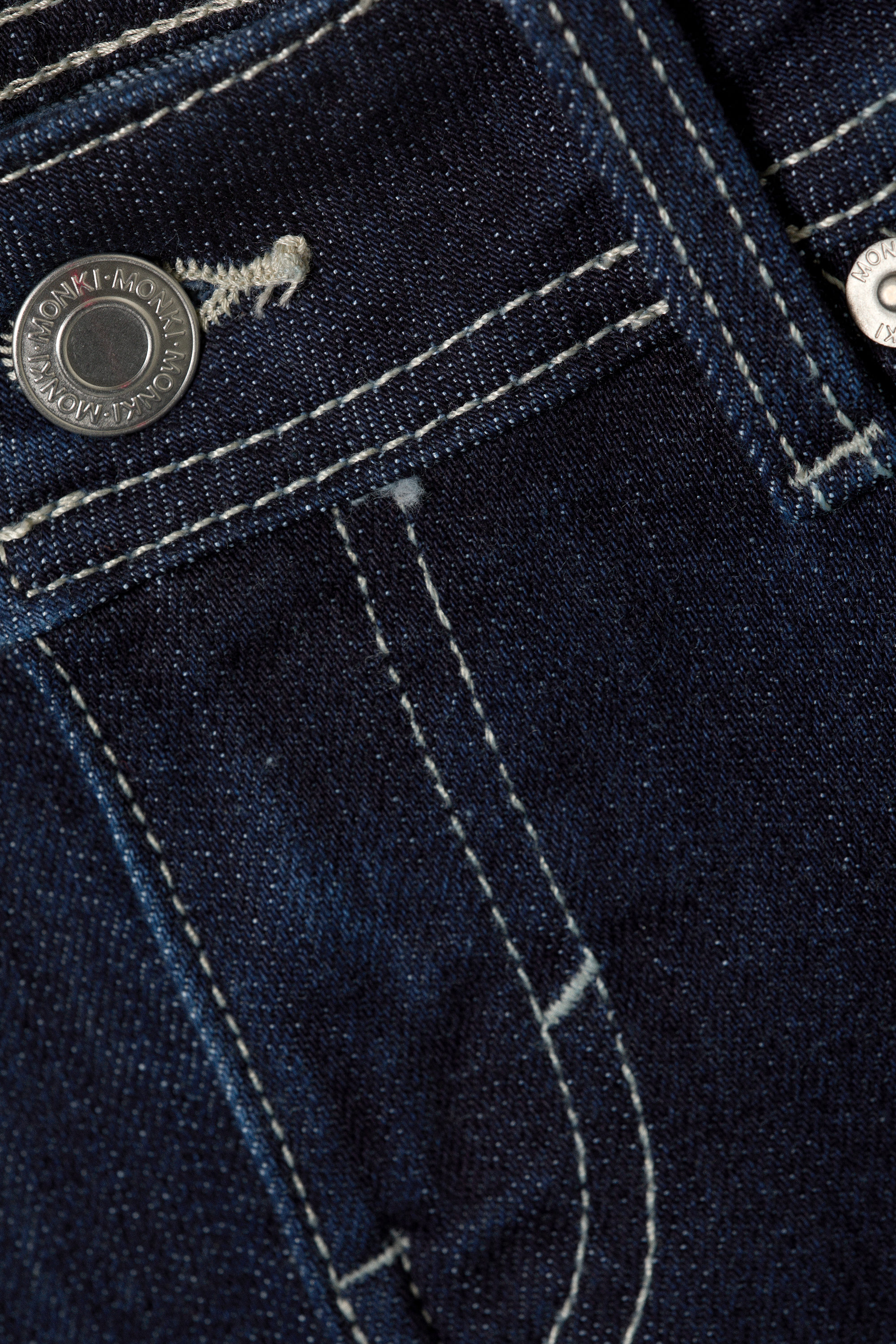 Blue Rinse - Dark Blue - Low Rise Slim Flared Leg Jeans - 1