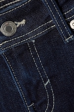 Blue Rinse - Dark Blue - Low Rise Slim Flared Leg Jeans - 6