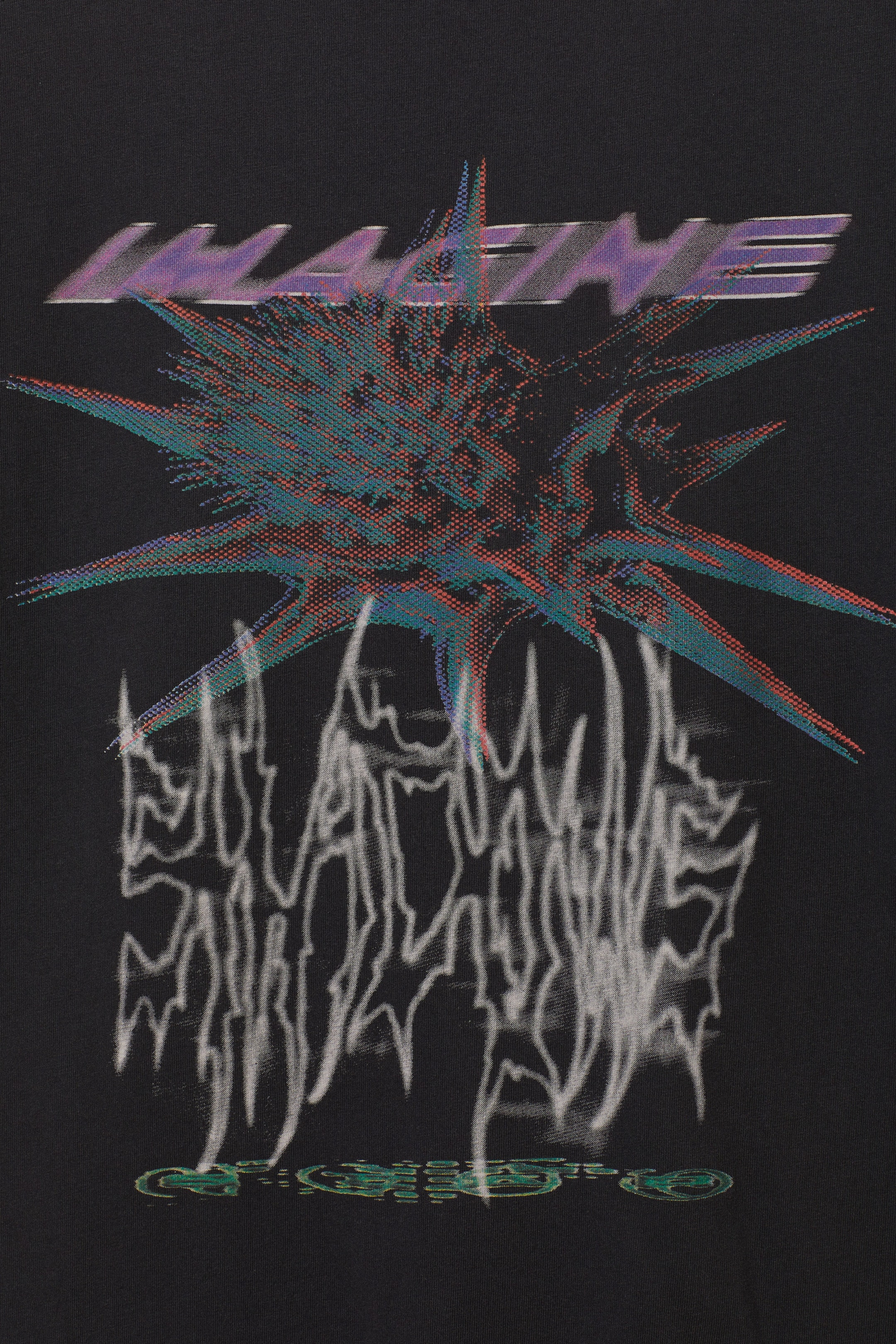 Imagine Shadows Black - Oversized Graphic Printed T-shirt - 1
