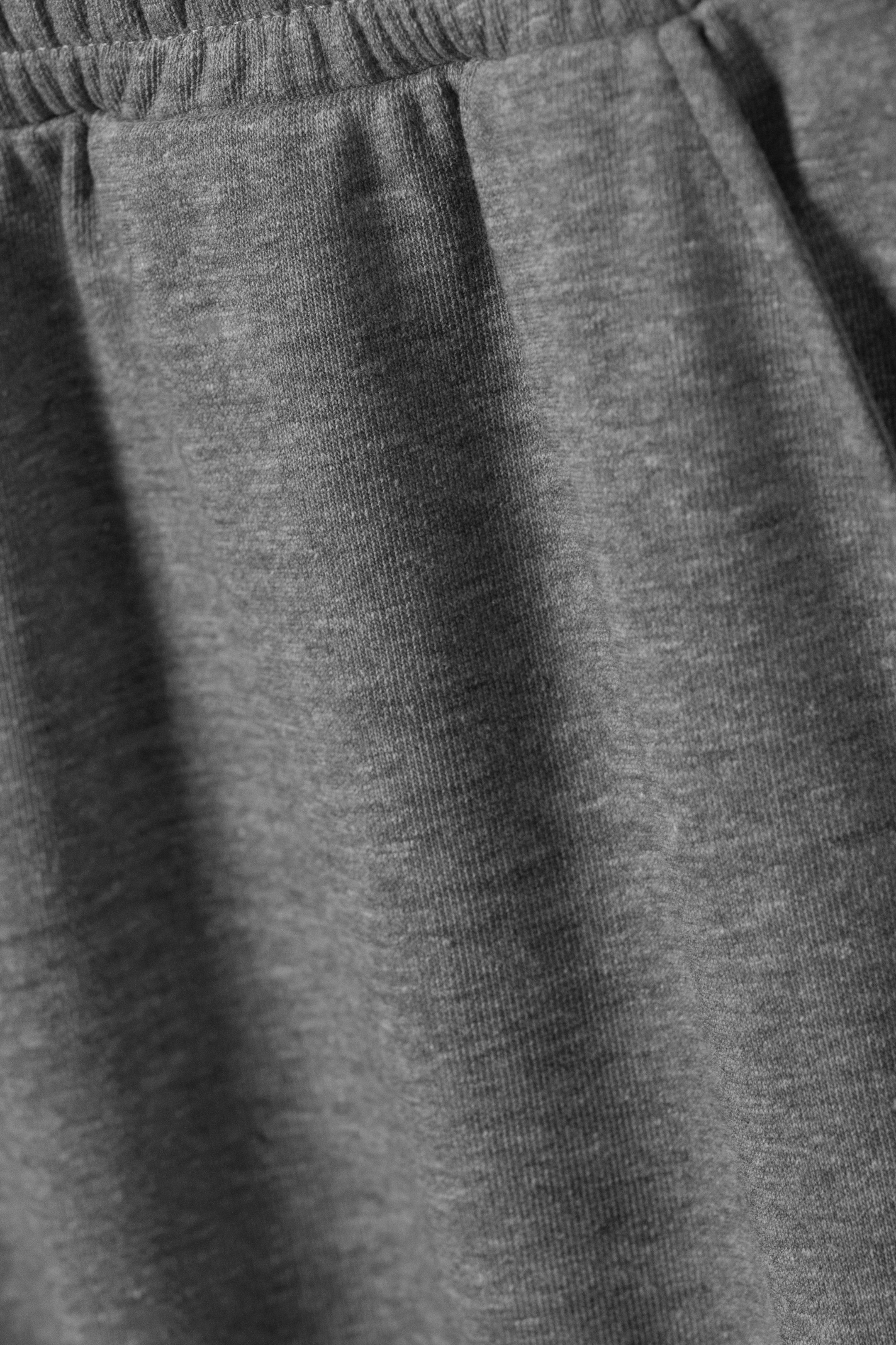 Grey Melange - Baggy Cargo Sweatpants - 2