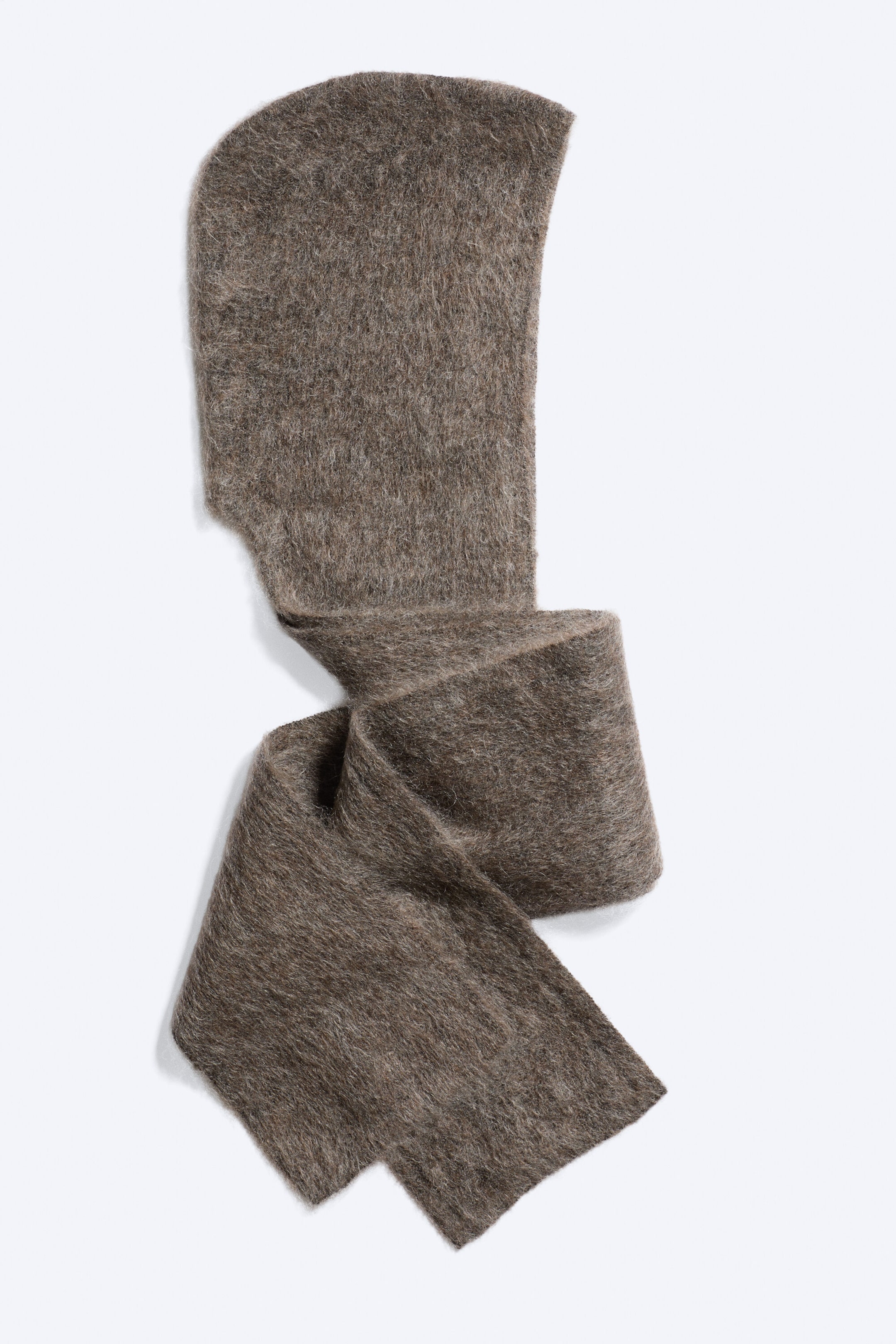 Dark Mole - Mohair-Blend Hooded Scarf - 2