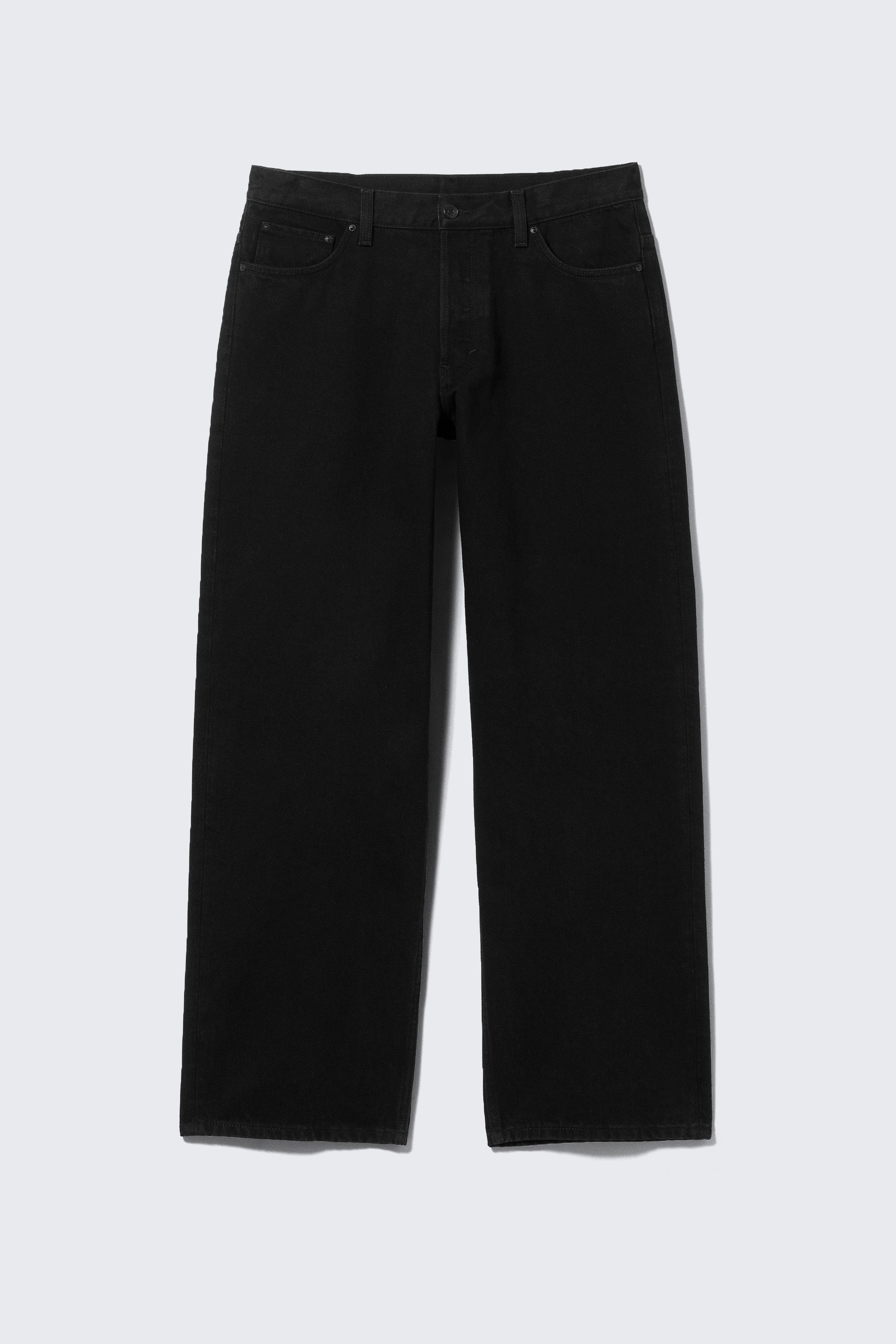 Black Rinse - Svart - Sphere Low Waist Loose Straight Leg Jeans - 6