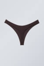 Dark Brown - Thong Bikini Bottoms - 1
