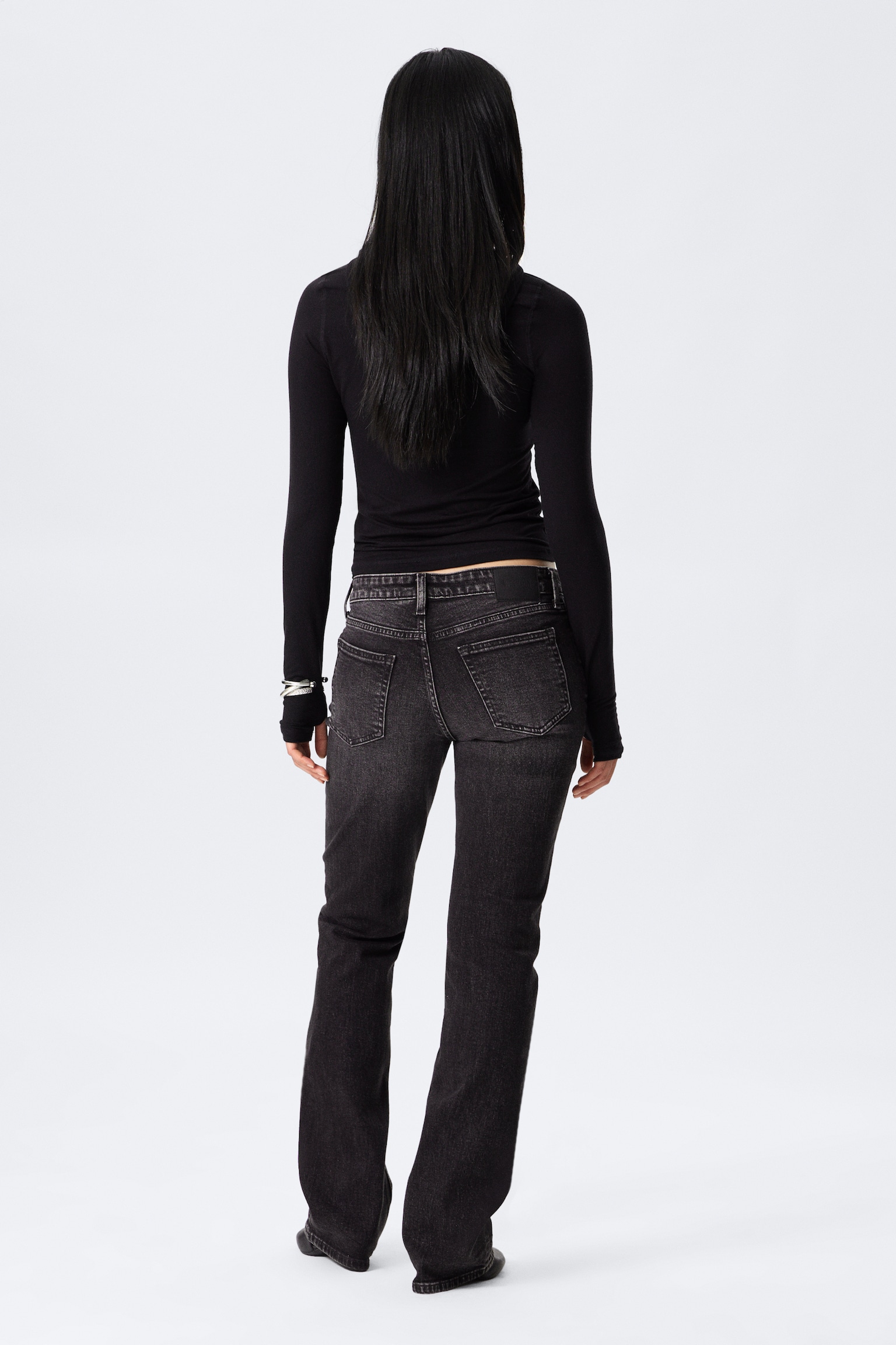 Jeans Bootcut Slim de Cintura Média - Paloma Preto - Preto/Azul Trovoada - Azul Escuro/Perseus Blue - Azul Médio - 7