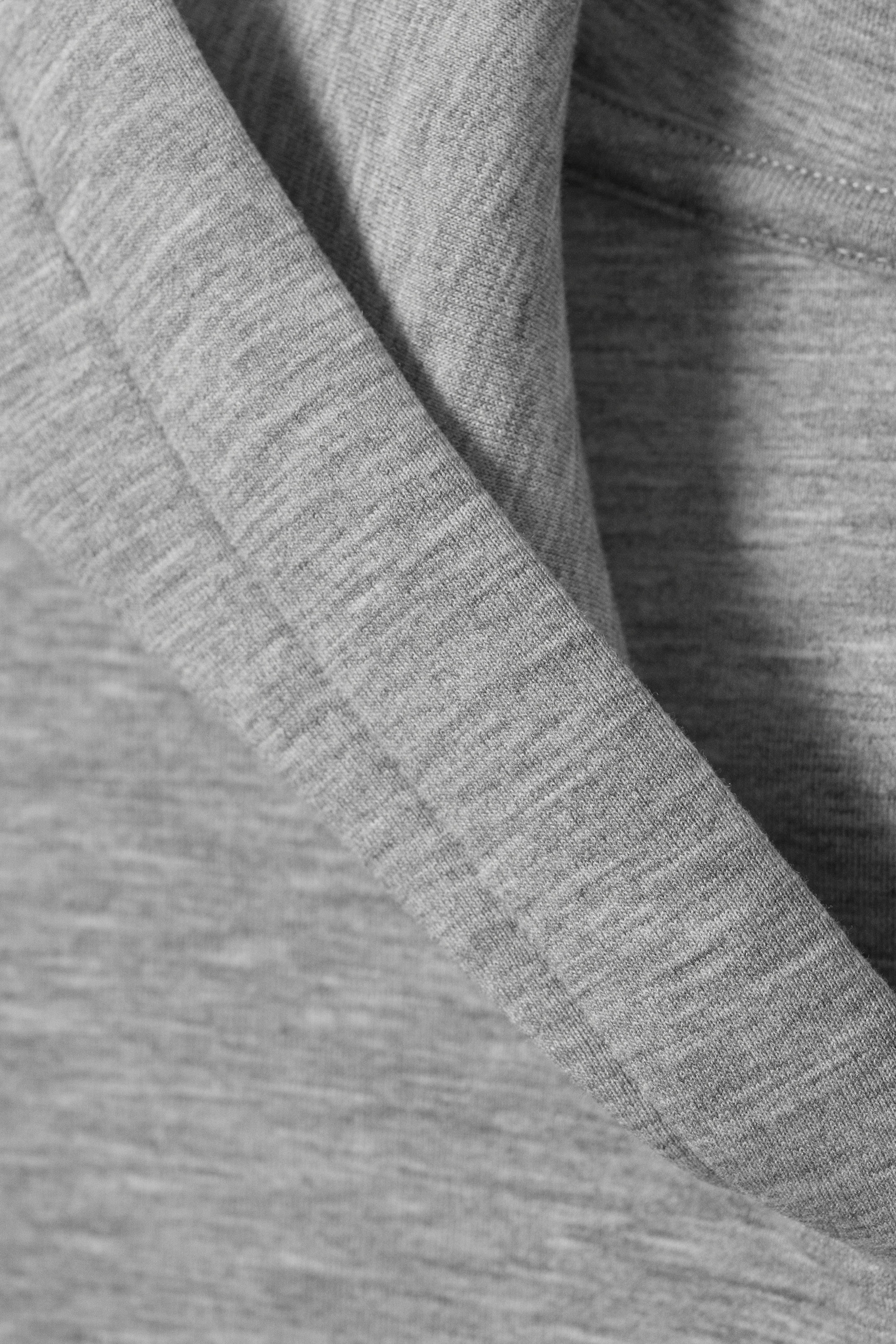 Grey Melange - Scuba Zip Hoodie - 1