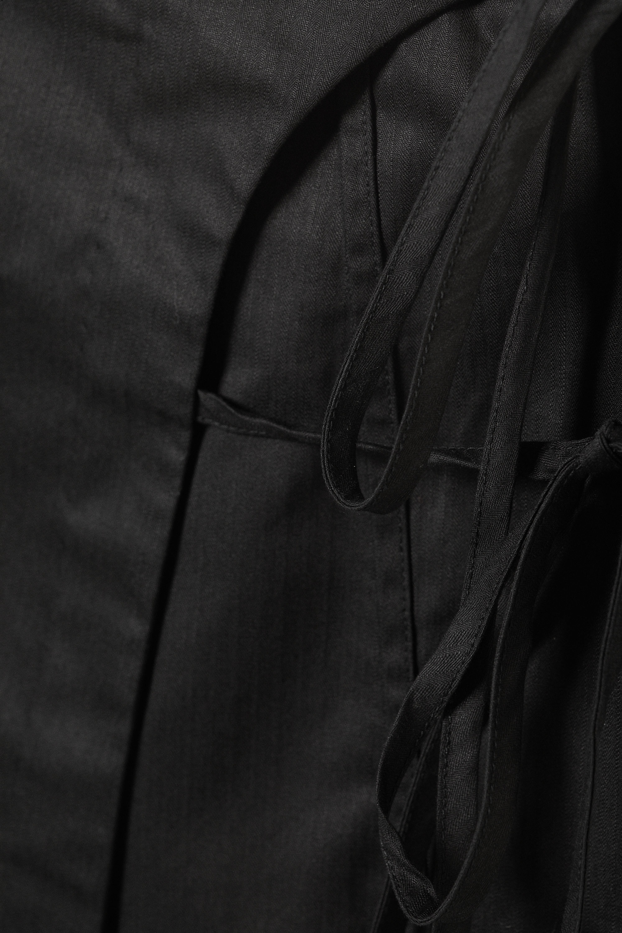 Black - Strappy Mini Wrap Skirt - 3