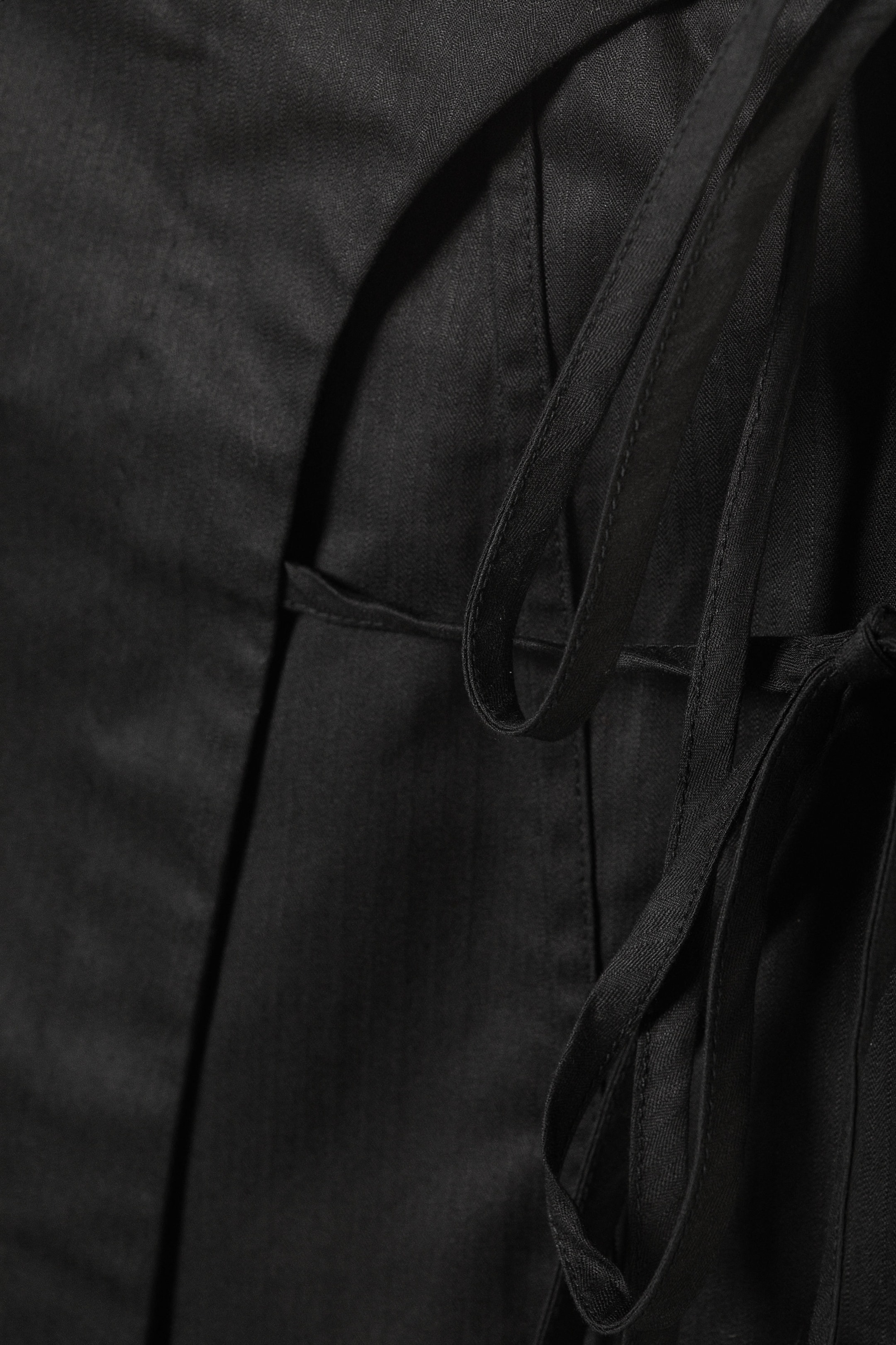 Black - Strappy Mini Wrap Skirt - 4