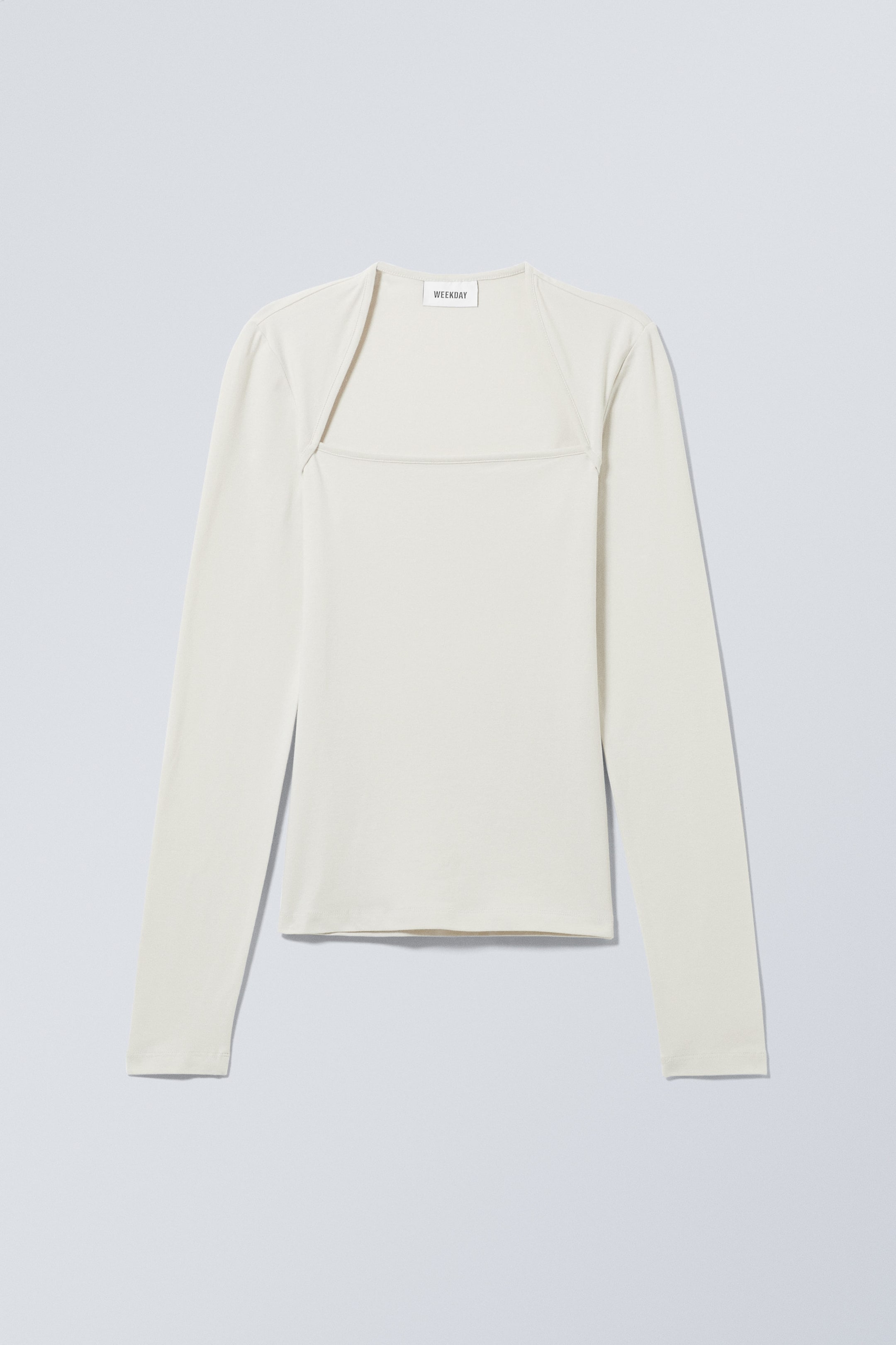 Beige - Esti Square Neck Long Sleeve - 0