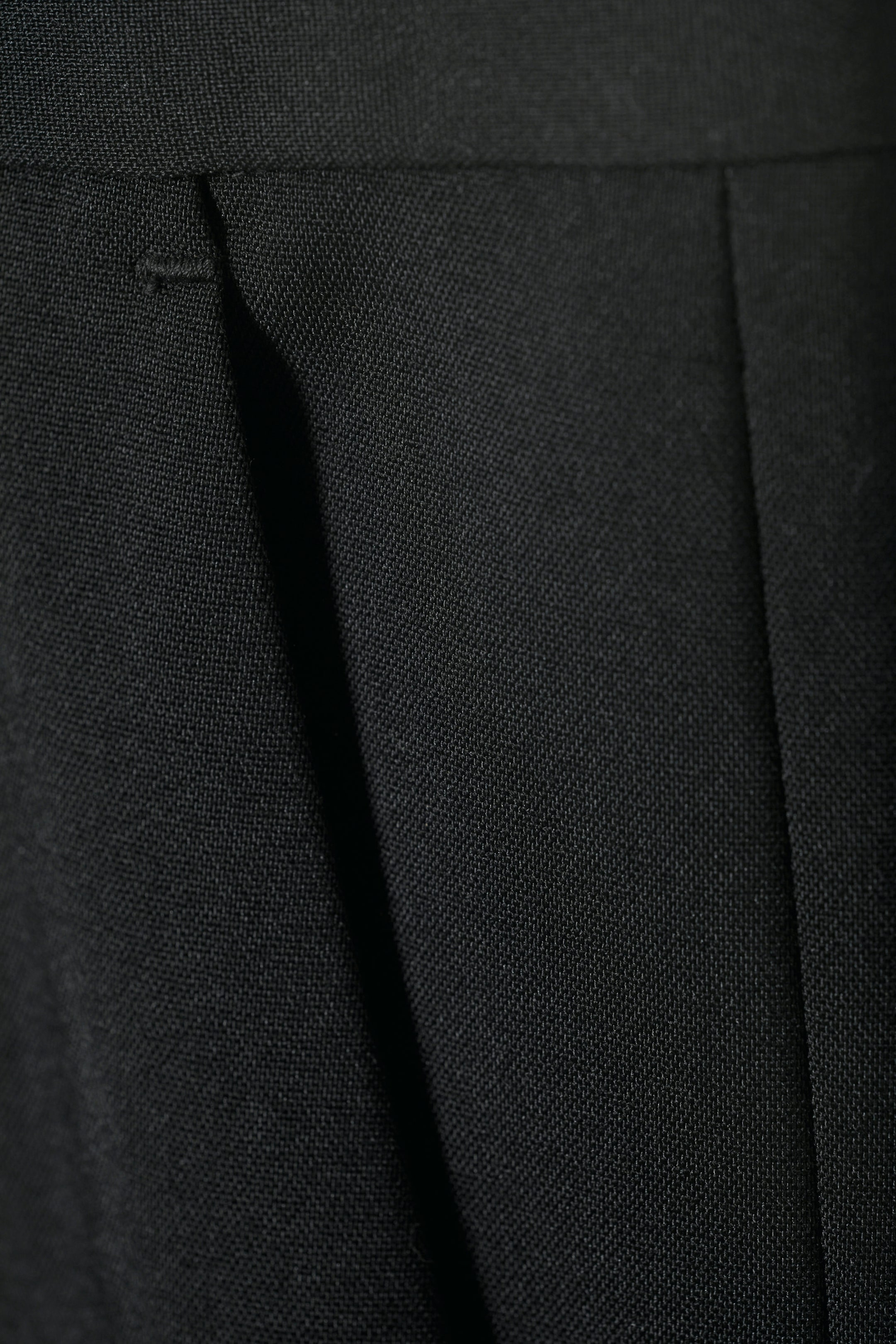 Black - Flared Suit Trousers - 1